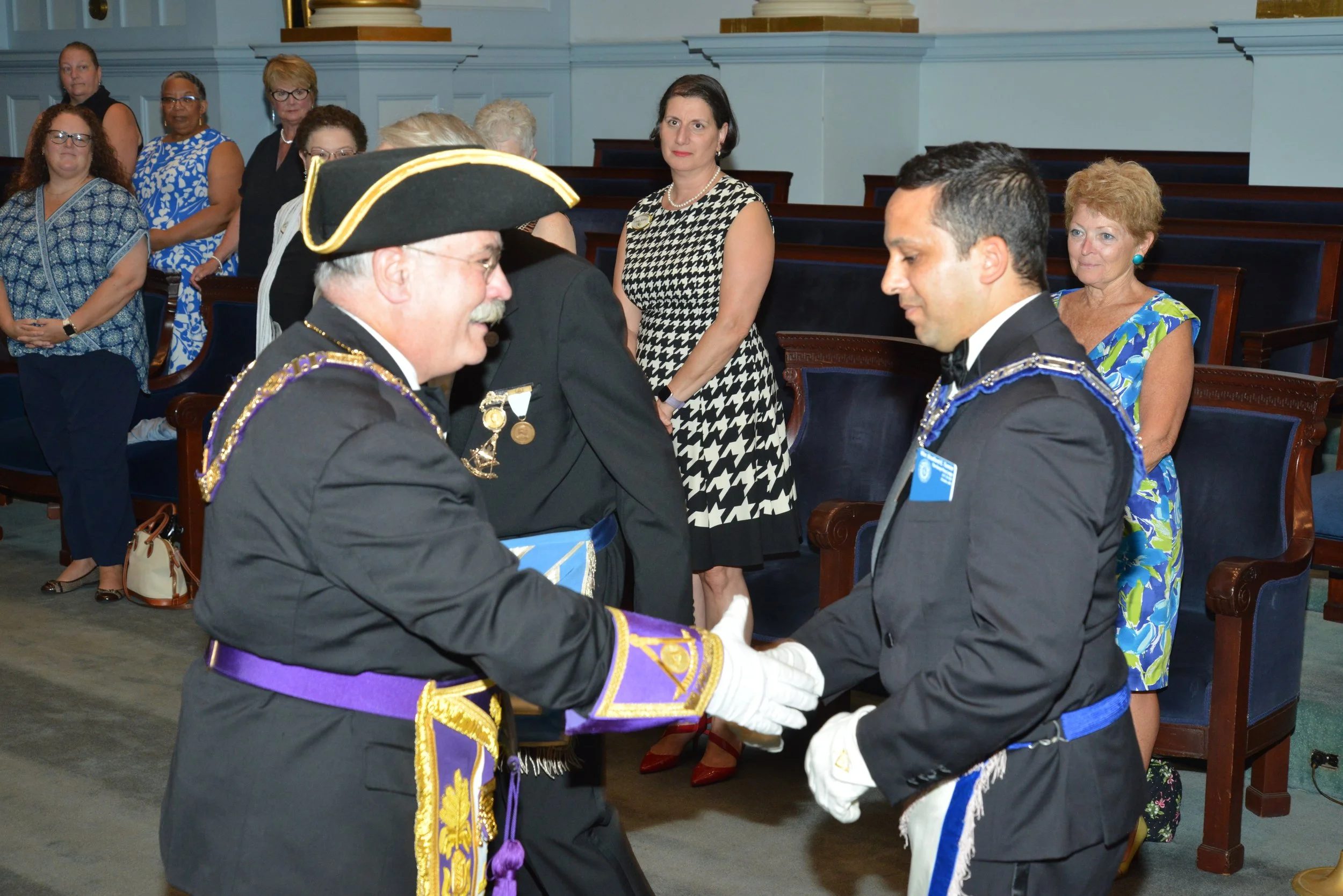  Worshipful Master, Wor. Bradford Turnier, welcomes the Grand Master to the Lodge 