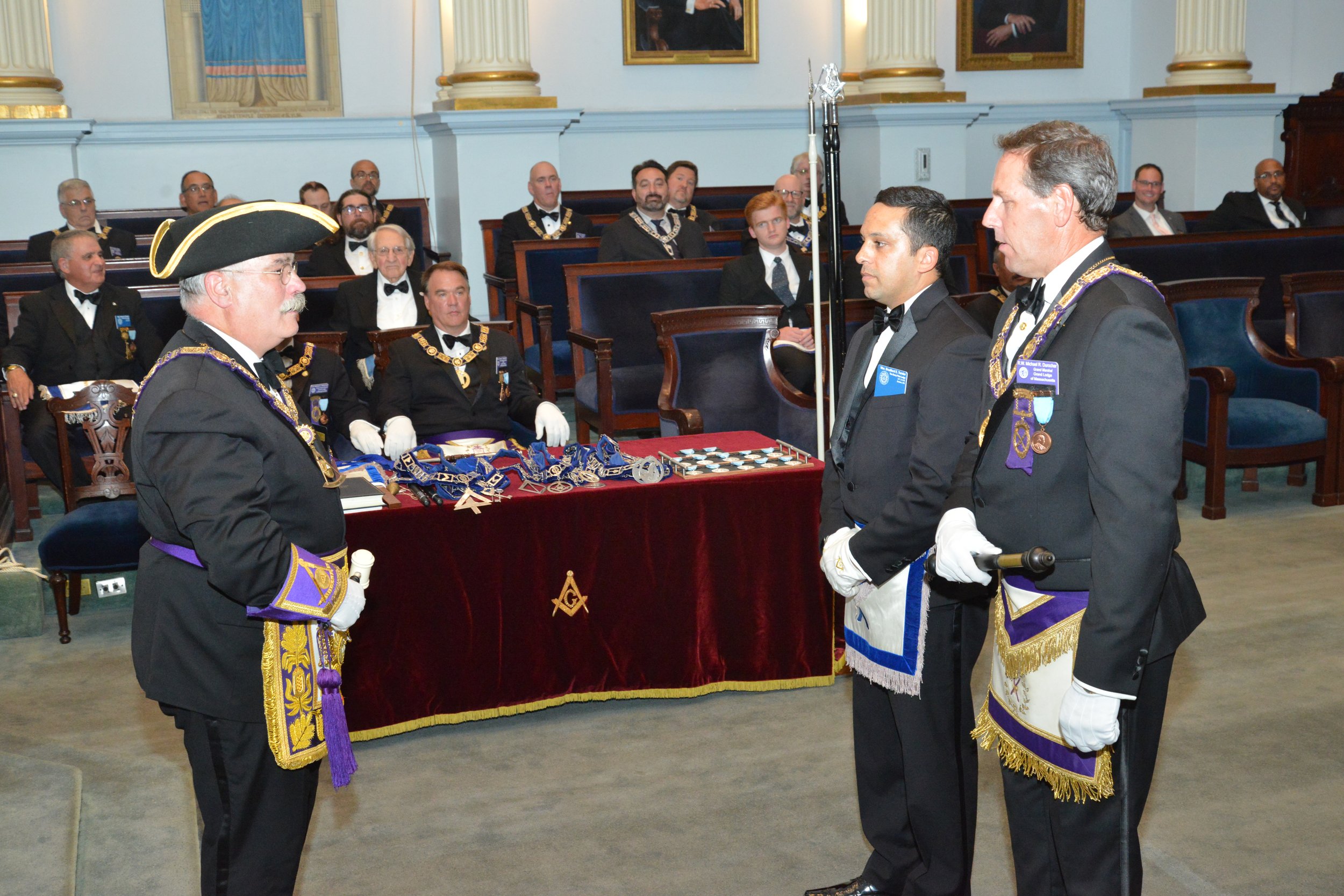  Wor. Brad Turnier conducted to the East to be installed as Master of The Henry Price Lodge 