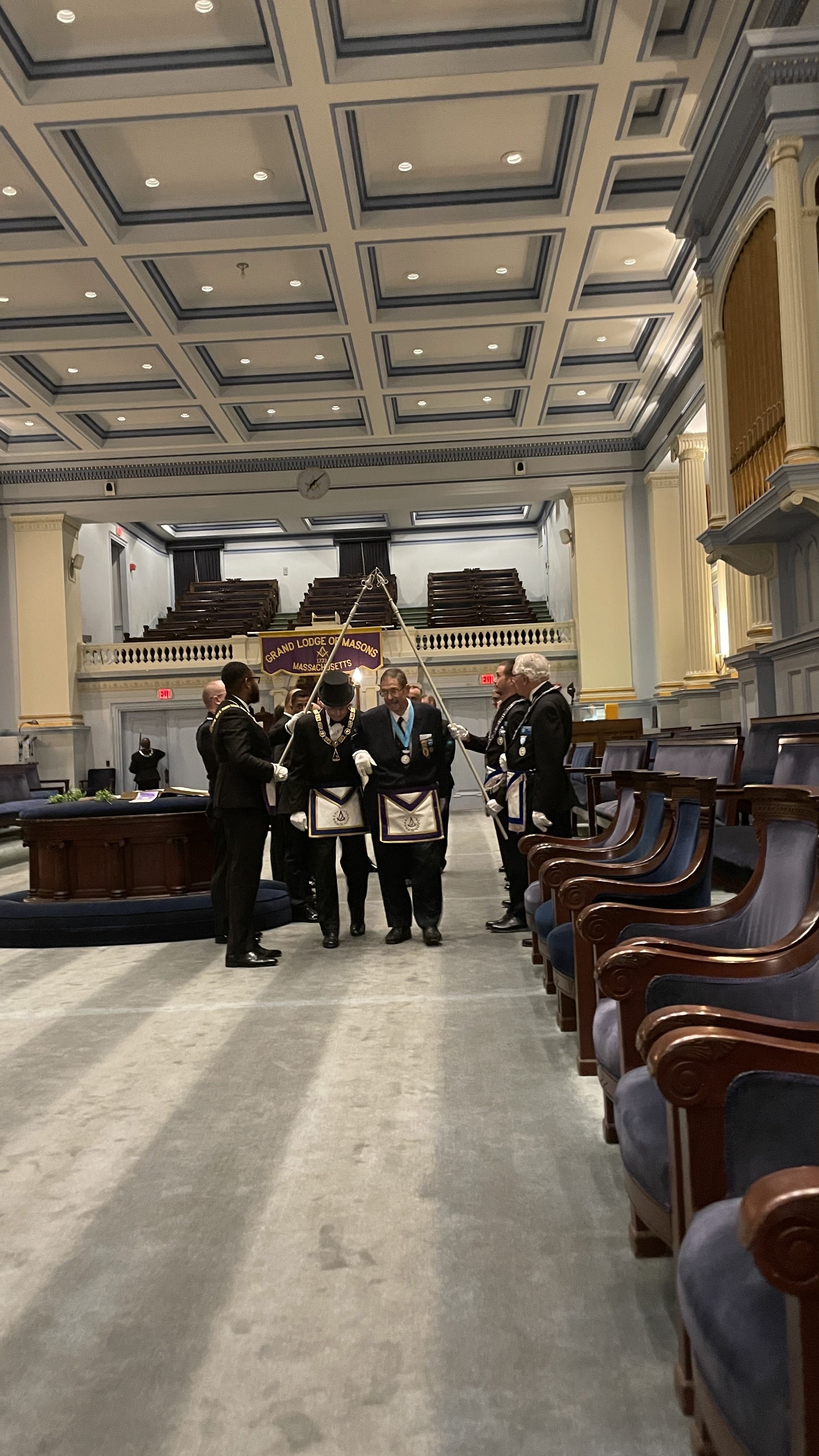  R.W. Thomas Maurice Connelly IV being received into The Henry Price Lodge 
