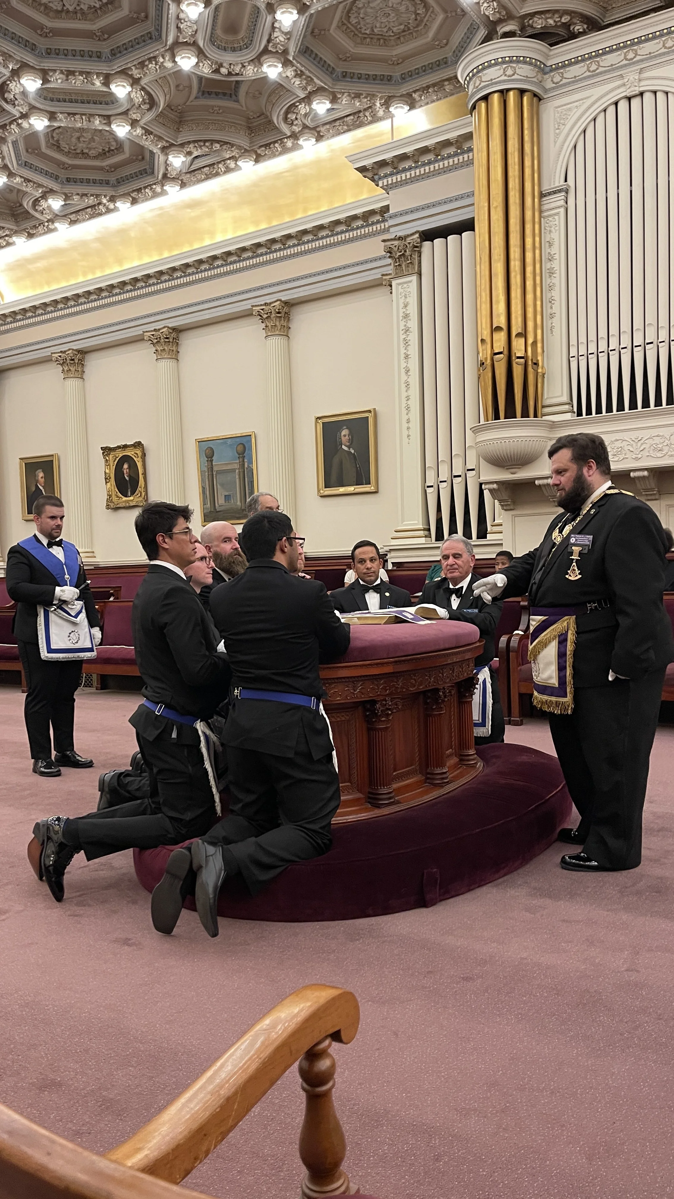  The appointed officers of The Henry Price Lodge take their official obligation 