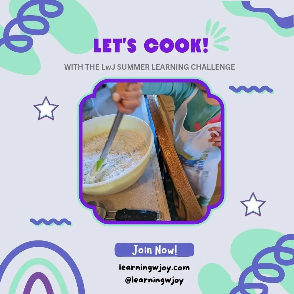 We are cooking/baking this week with the LwJ Summer Learning Challenge! 
Please always ensure the safety of the environment and adjust activities as needed to suit your family! 

Cooking or baking is a great way to boost learning with reading, math a