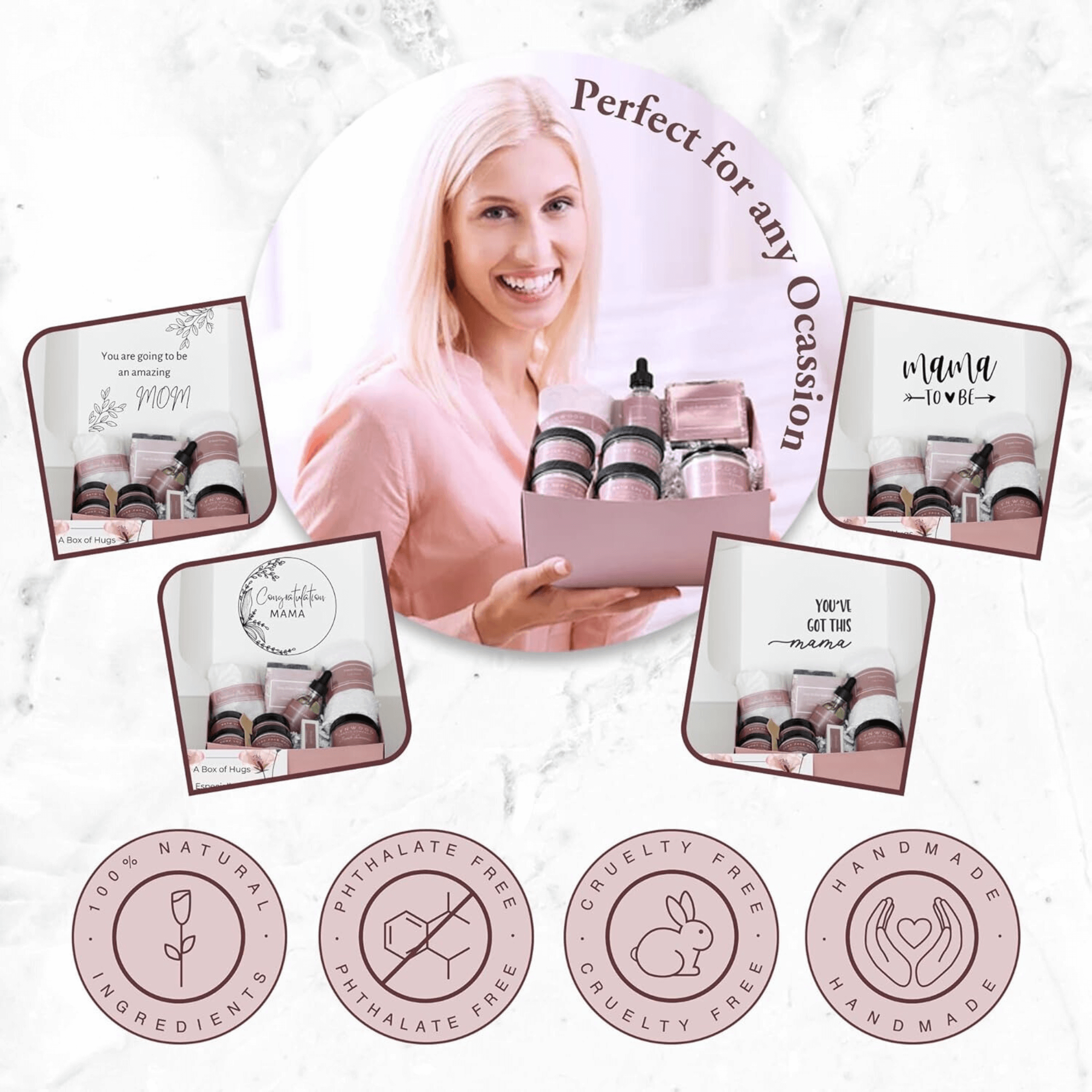 Treat the new mom to a self-care escape with our pampering New Mom Gift set.