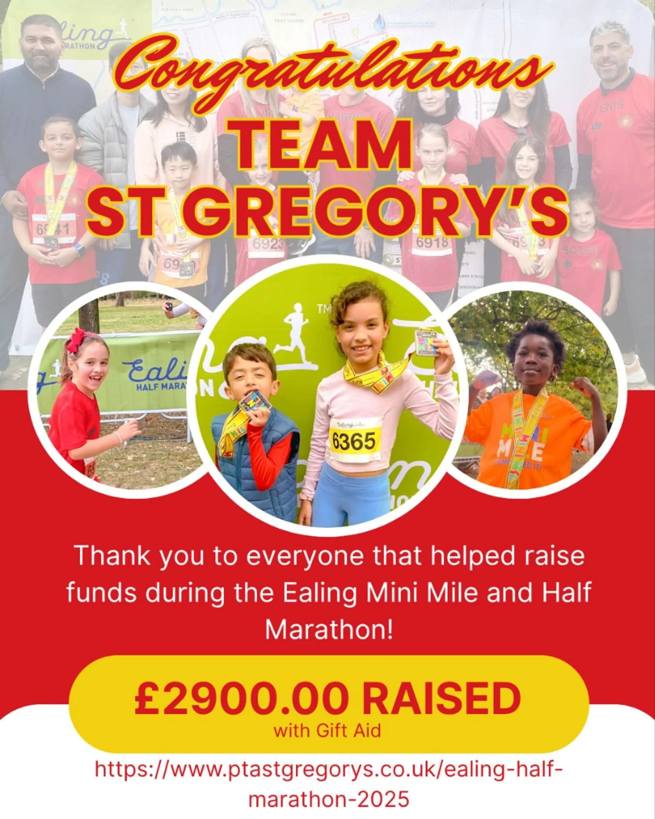 Well done to everyone that took part in the Ealing mini mile and @ealinghalfmarathon! Such an amazing fundraiser for our school and just so incredible to see our community come together to support each other. 

#ealinghalfmarathon #schoolfundraiser #