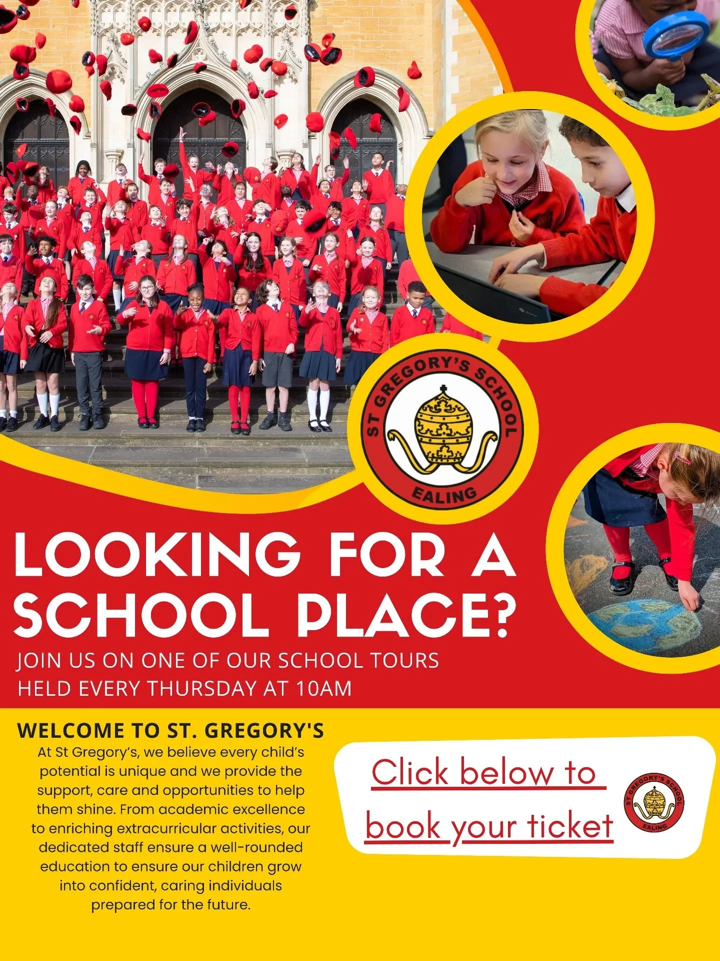 🌟 Thinking about a Reception or Nursery place for next year&mdash;or even a place for this year?
Join us for our school tours every Thursday at 10am and discover what makes St Gregory&rsquo;s such a special family to be part of. 💛

Come and meet ou