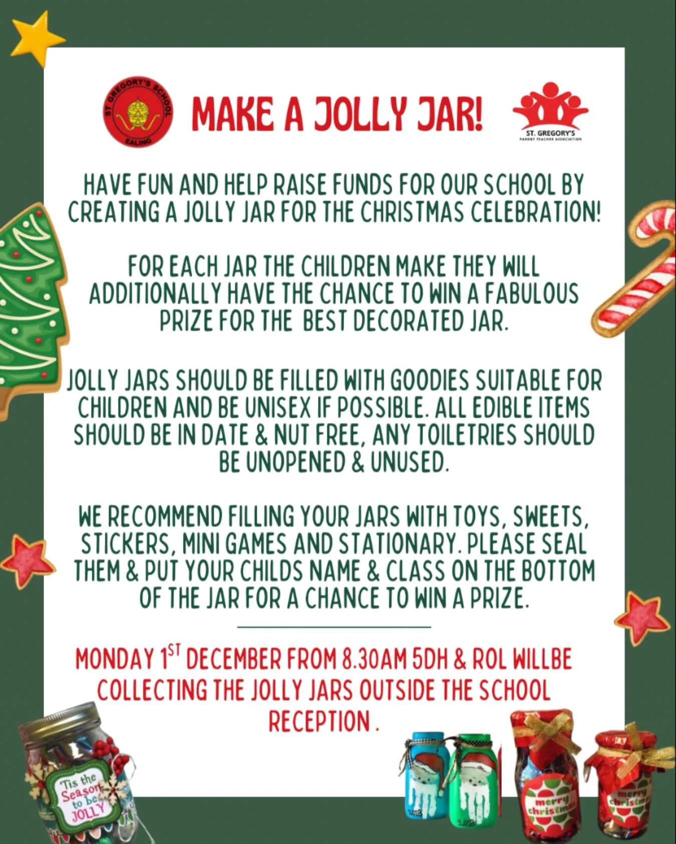 The Jolly jars are back! 

#christmascelebration #jollyjars #ptafundraising