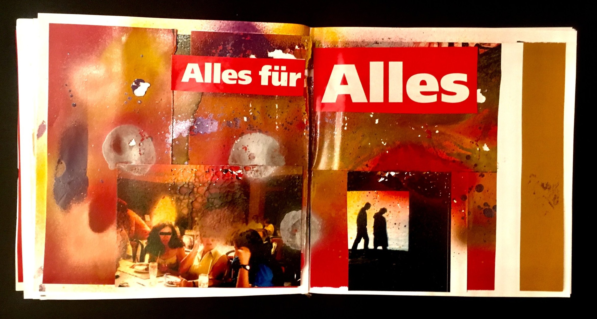 unfinished book of collages, ca. 2019.