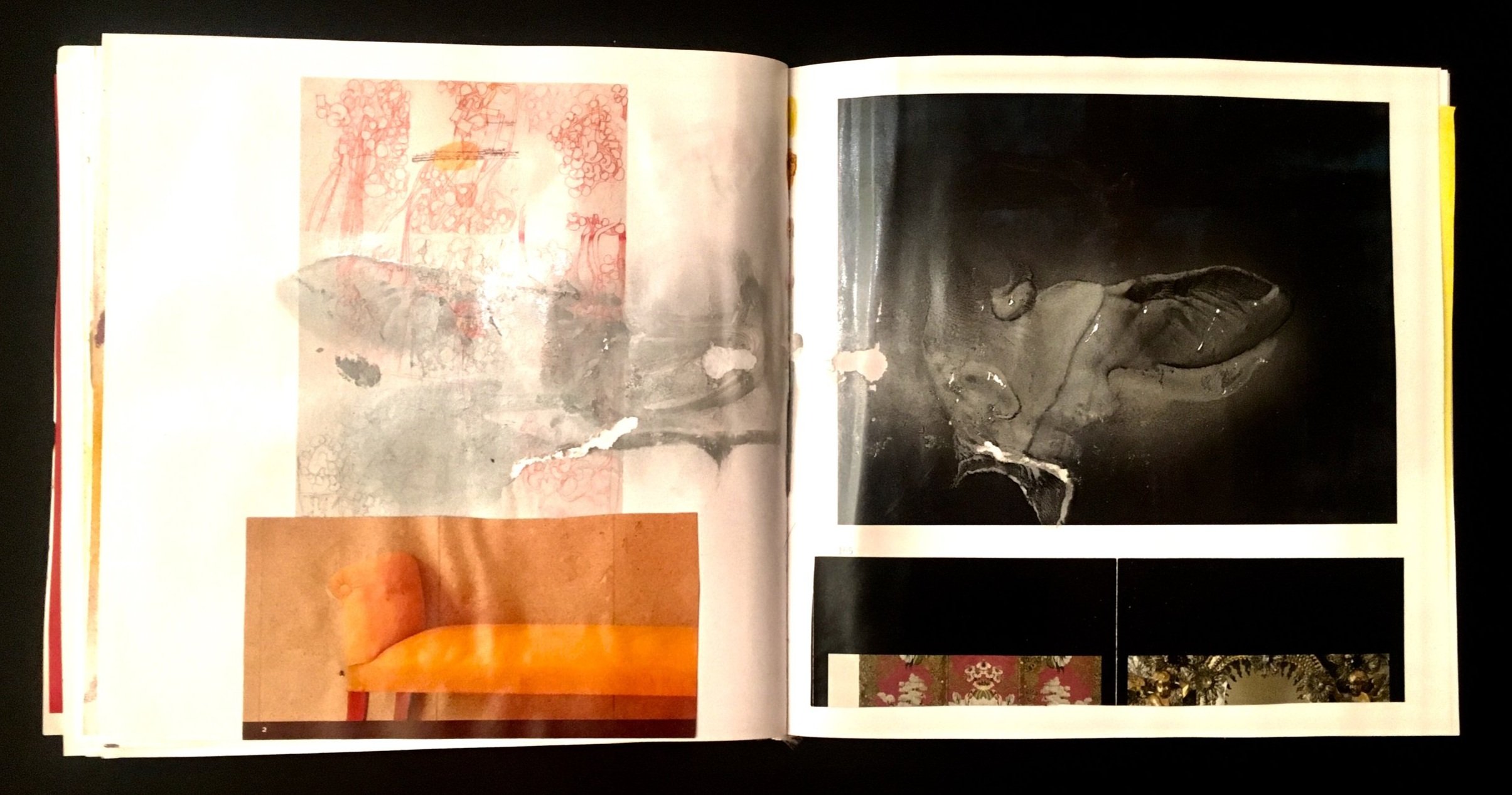 unfinished book of collages, ca. 2019.