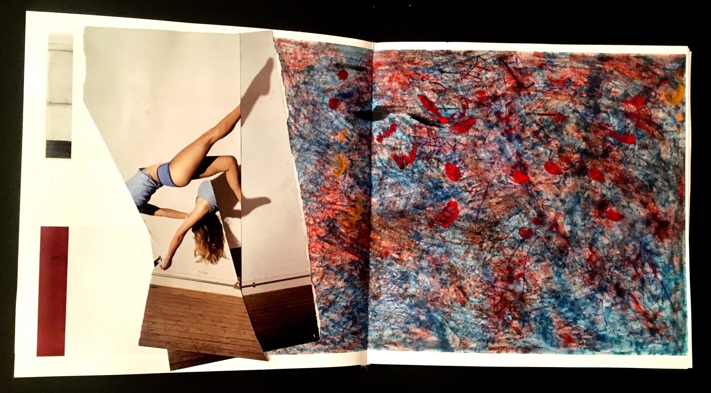 unfinished book of collages, ca. 2019.