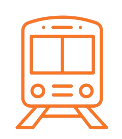 orange animated bus