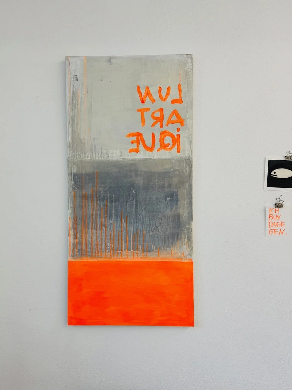 „LUNARTIQUE“, 2024, Acryl, Papier auf Leinwand 120 x 85 cm, 
monatl. Leasingpreis 15 € zzgl. Pauschale