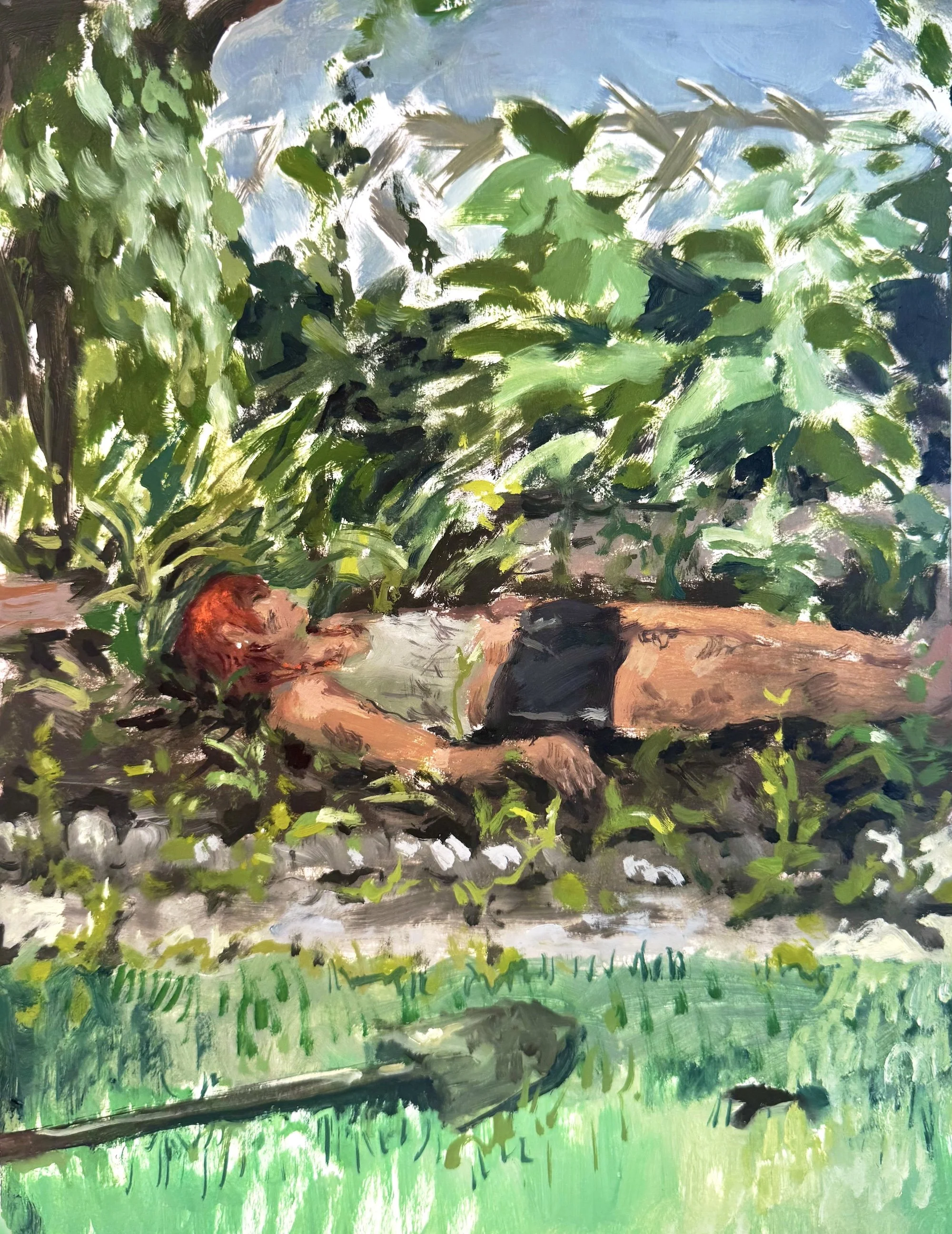 parallel play (2026) oil on paper