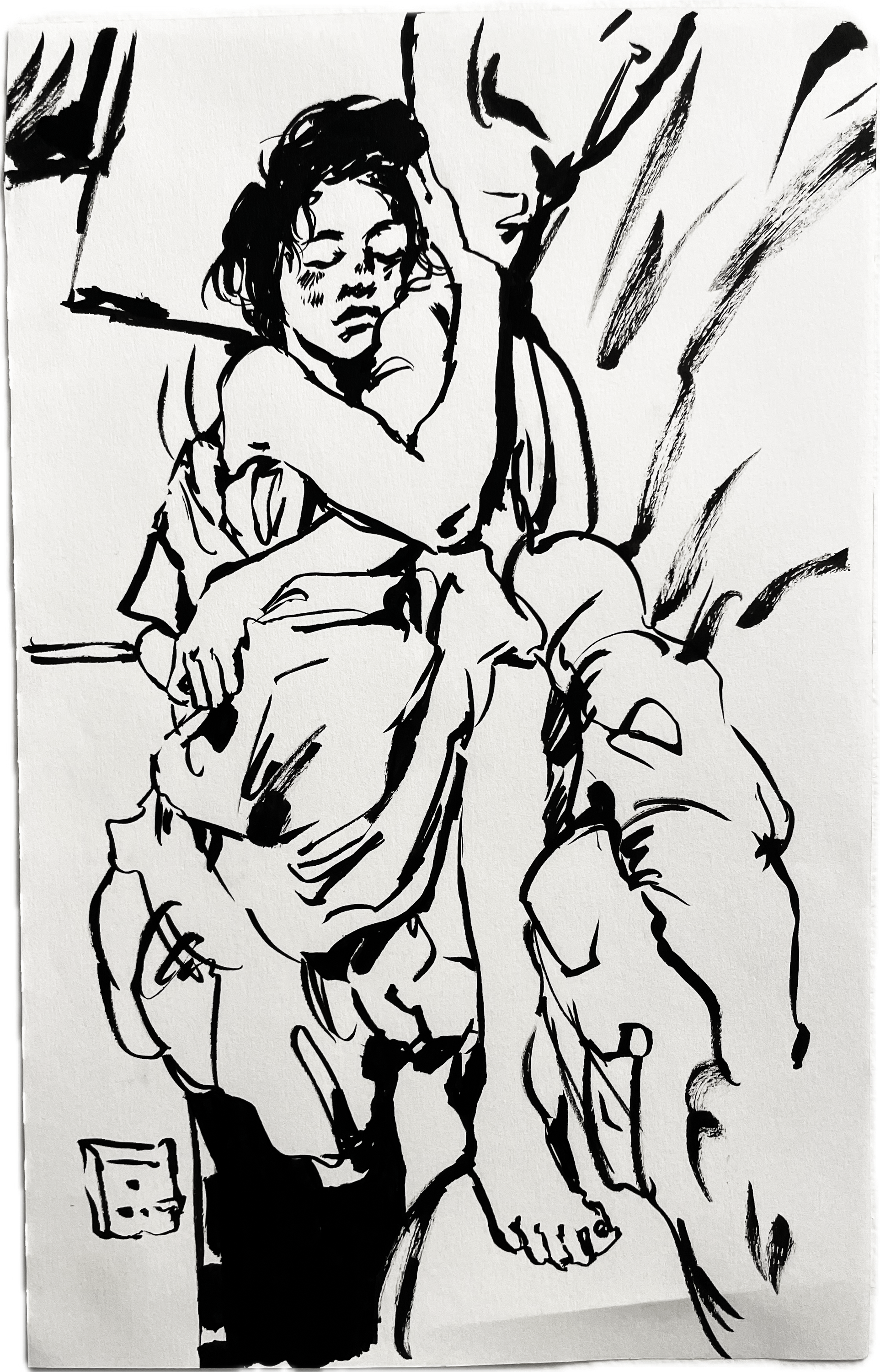 moni, ink on paper (2022)