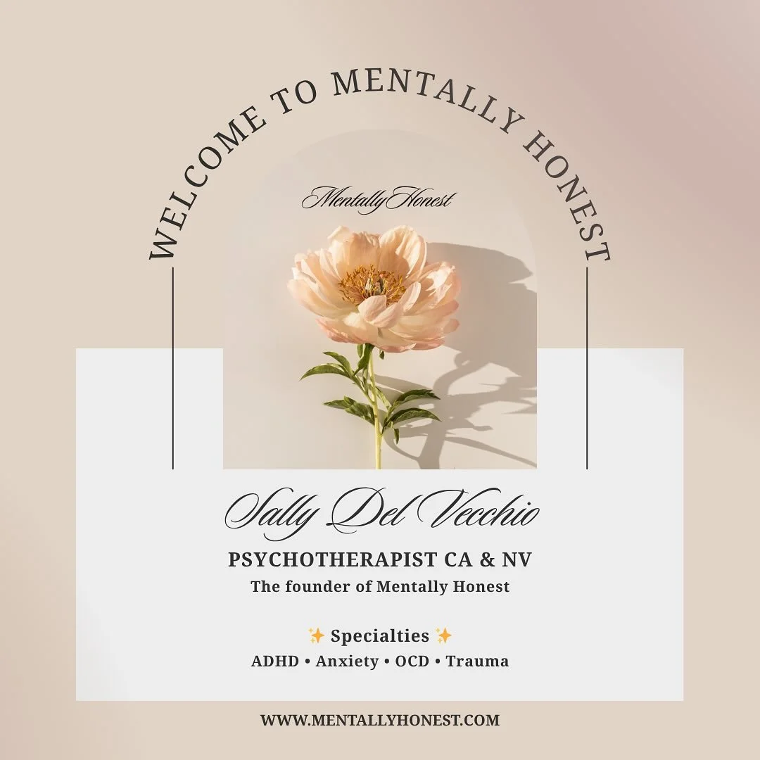 𝓢𝓪𝓵𝓵𝔂 𝓓𝓮𝓵 𝓥𝓮𝓬𝓬𝓱𝓲𝓸

WWW.MENTALLYHONEST.COM

📍  𝐂𝐀 &amp; 𝐍𝐕
𝐓𝐞𝐥𝐞𝐡𝐞𝐚𝐥𝐭𝐡 𝐟𝐨𝐫 𝐂𝐀 &amp; 𝐍𝐕 𝐂𝐥𝐢𝐞𝐧𝐭𝐬💻📲📑

#MentallyHonest #LMFT #MentalHealth #Therapist #Selflove #Psychology #Health #Lifestyle #BeMentallyHonest 