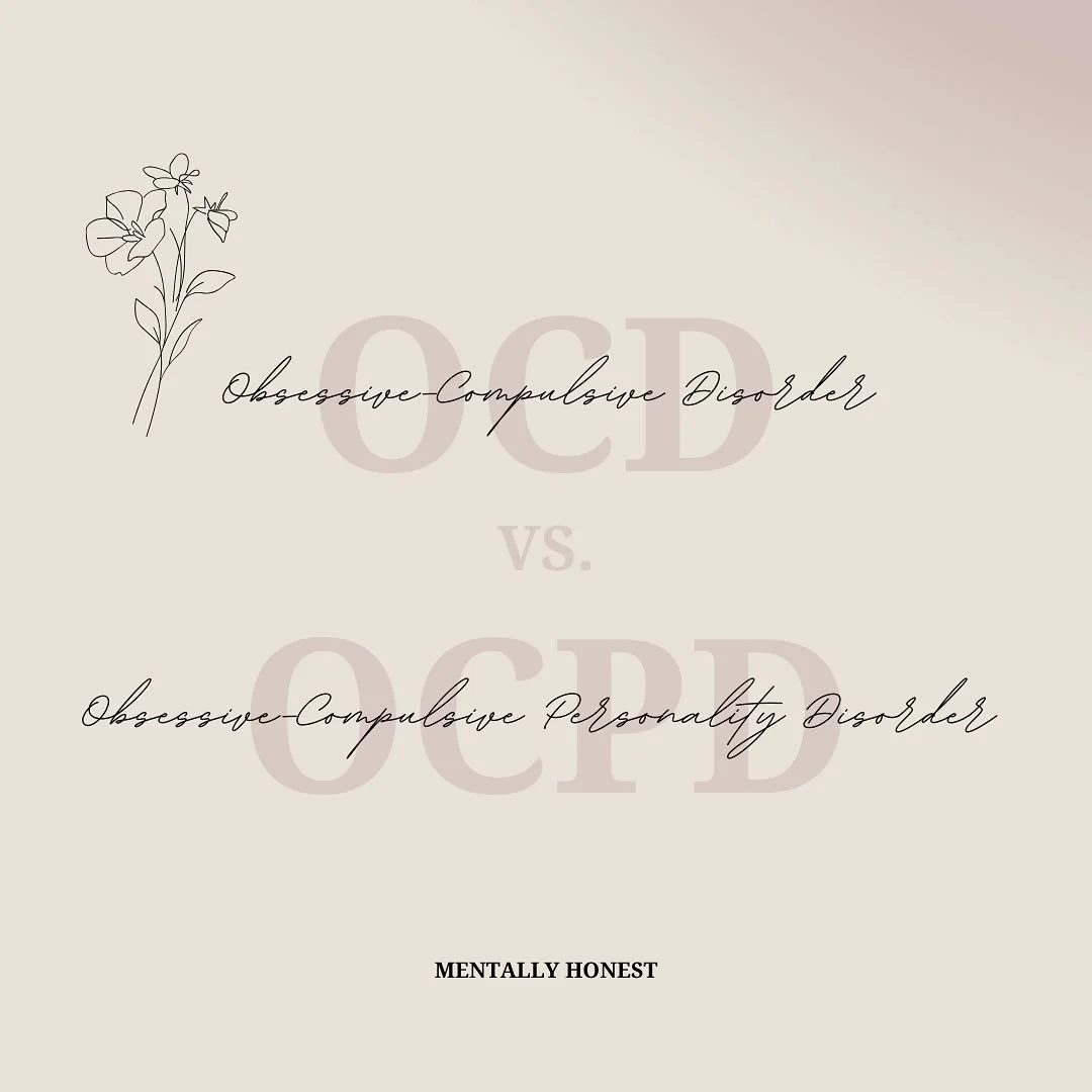 OCD vs. OCPD 
&nbsp;
They sound SIMILAR, but they&rsquo;re very DIFFERENT.
&nbsp;
Obsessive-Compulsive Disorder (OCD) and Obsessive-Compulsive Personality Disorder (OCPD) often get confused, but knowing the difference can help with awareness, support