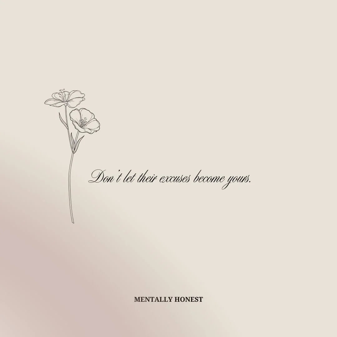 Sometimes we inherit patterns without realizing it &mdash; excuses, avoidance, silence, or self-doubt that were never truly ours to carry.

Growth begins when we pause and ask: Is this mine, or was it learned?

You are allowed to choose differently.
