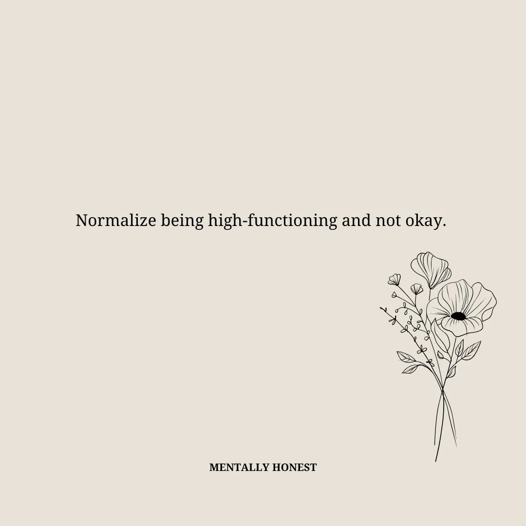You can show up, succeed, and still be struggling.
Functioning &ne; healed.
Being capable &ne; being supported.
&nbsp;
Follow @mentallyhonest.co for real conversations.

𝓢𝓪𝓵𝓵𝔂 𝓓𝓮𝓵 𝓥𝓮𝓬𝓬𝓱𝓲𝓸

📍  𝐂𝐀 &amp; 𝐍𝐕

𝐓𝐞𝐥𝐞𝐡𝐞𝐚𝐥𝐭𝐡 𝐟𝐨