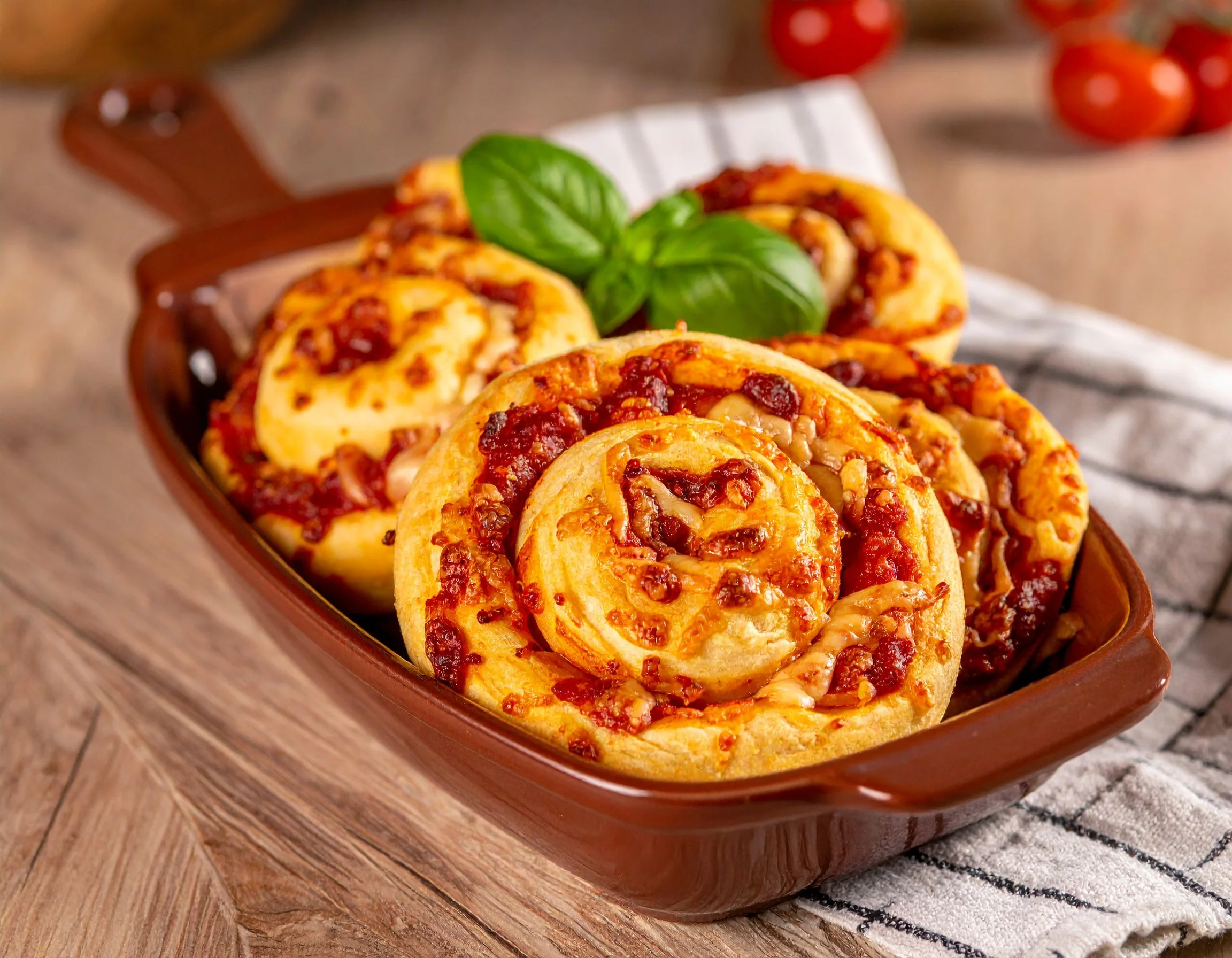 Cheesy Pepperoni Pizza Pinwheels