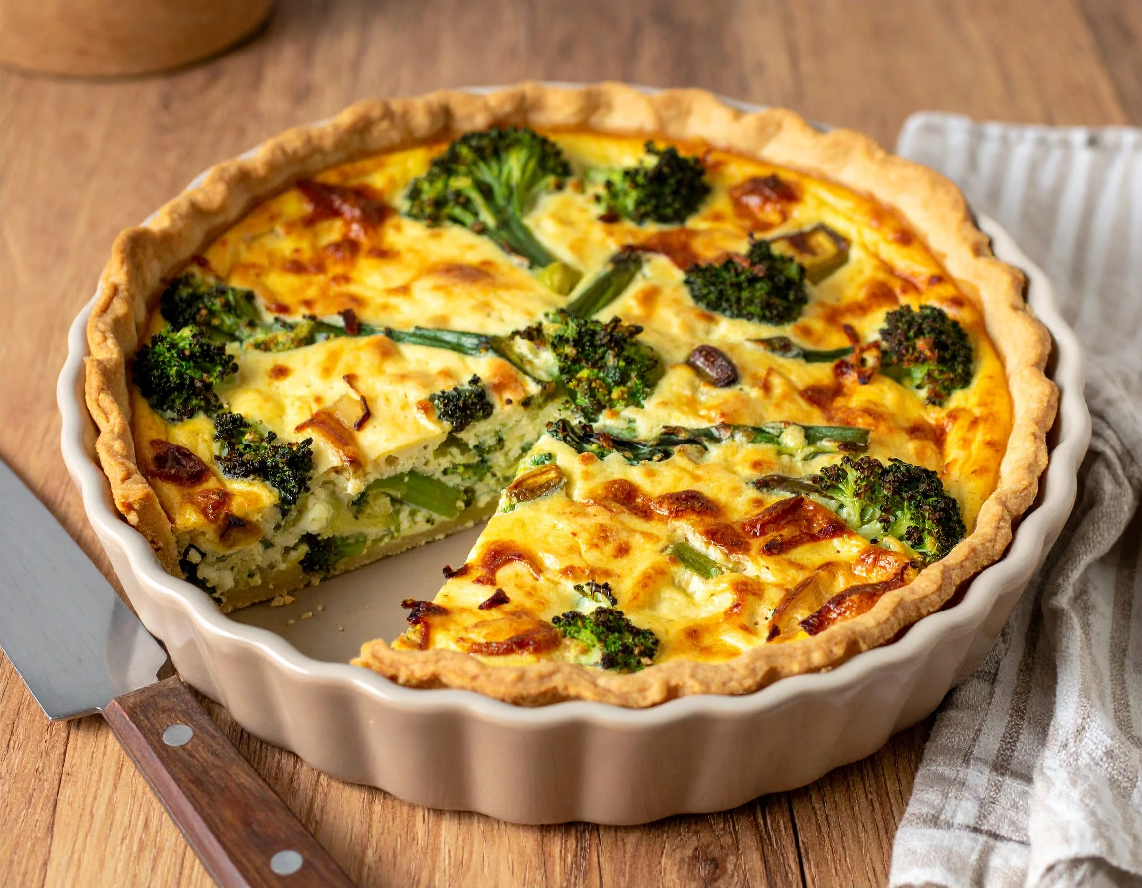 Broccoli Fontina Quiche