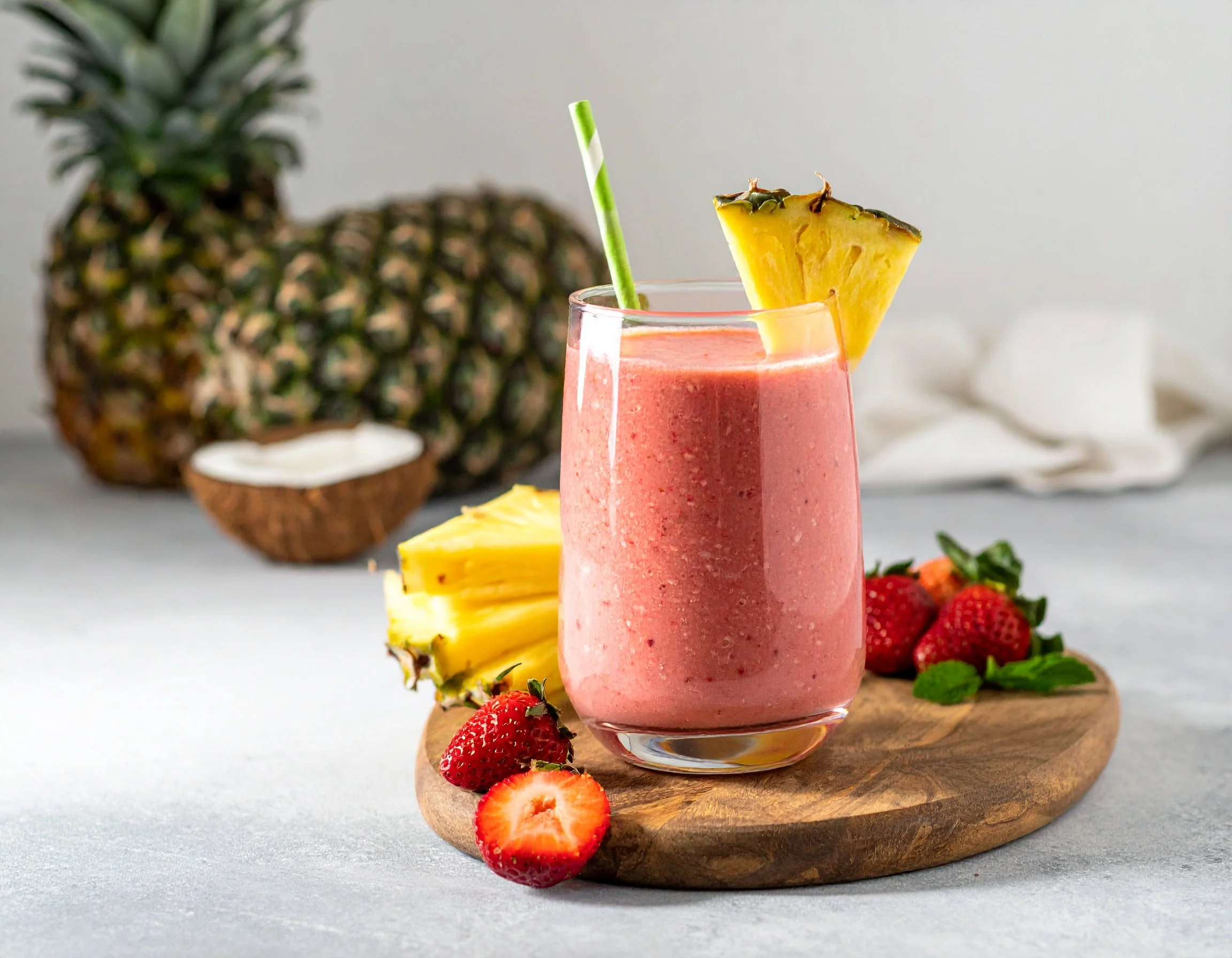 Tropical Strawberry Pineapple Smoothie