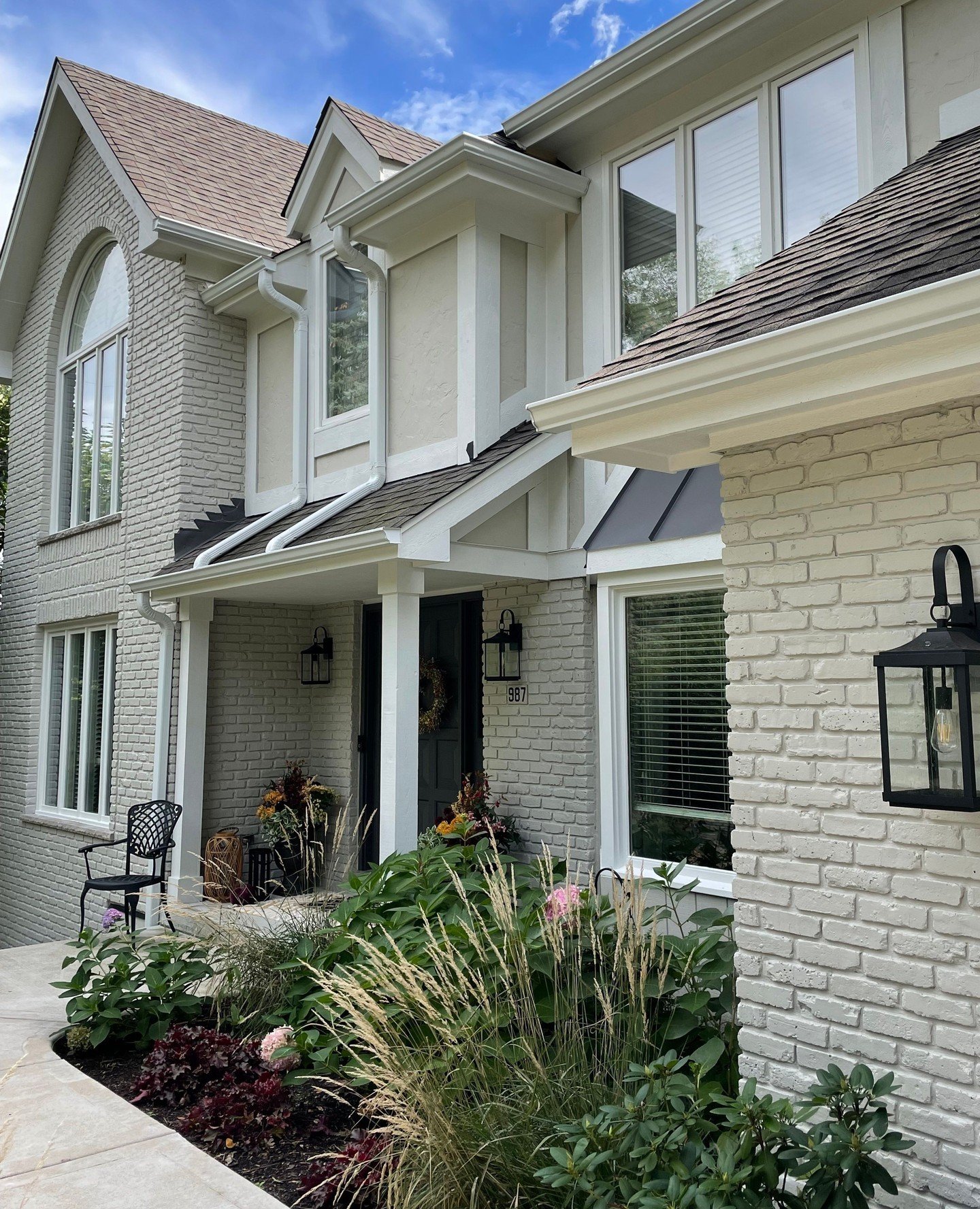 Exterior painting season is here! Before this home's refresh, it had the typical Glen Ellyn white and brown Tudor-style exterior. The homeowners wanted to freshen the exterior up and make it more current however they weren't sure how to make this hap