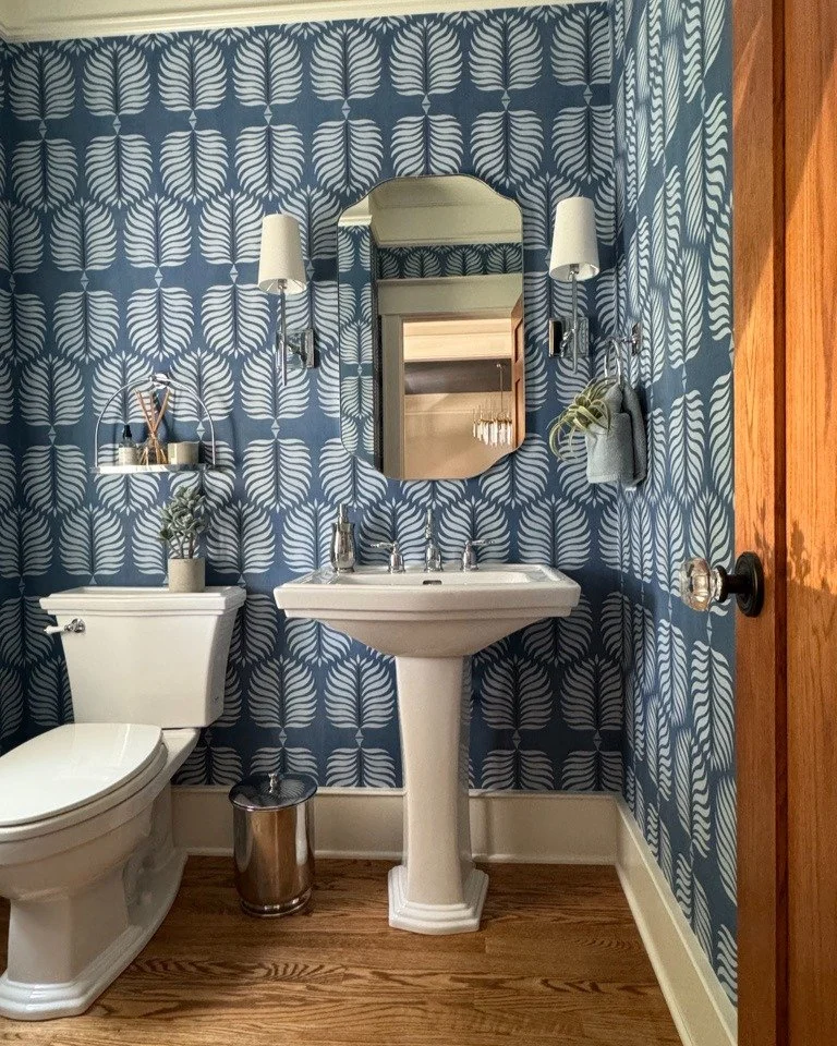 Party ready! This refreshed powder room is a showstopper, and our clients love having guests over to show it off. As I look ahead to next year and having a Senior in high school, sniff sniff, I find myself taking an assessment of my own home. I hope 