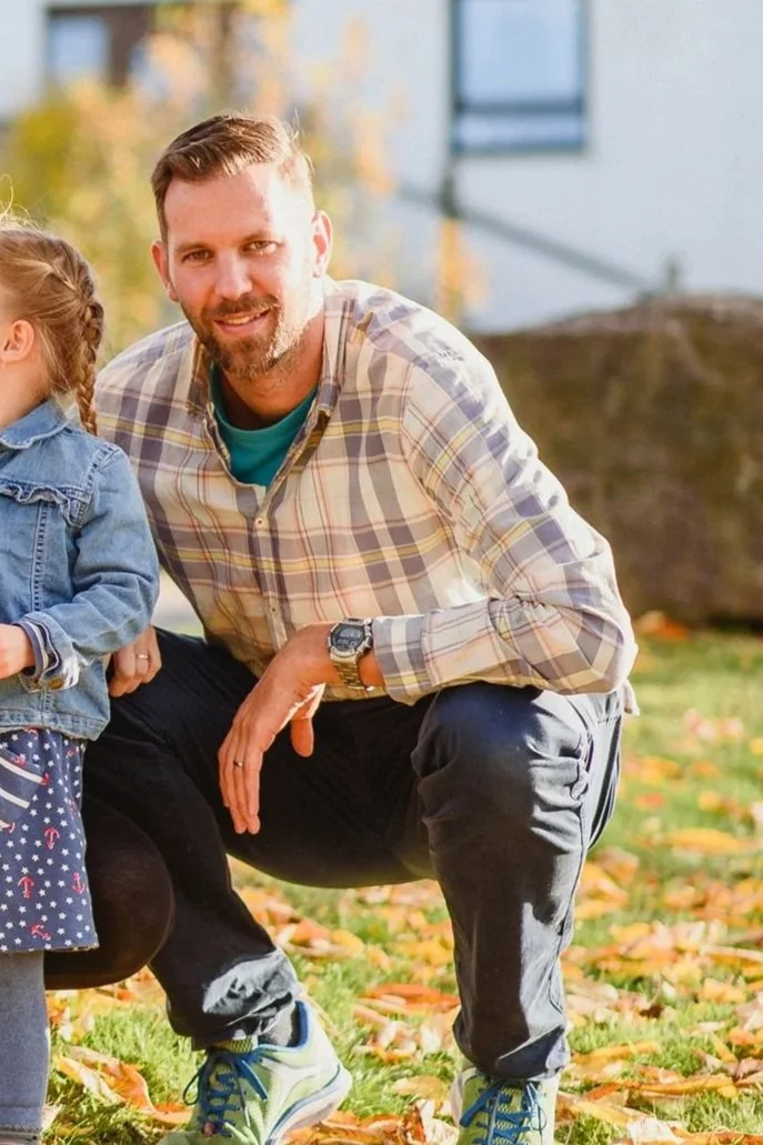 Heiko mit seiner Familie in Greimerath