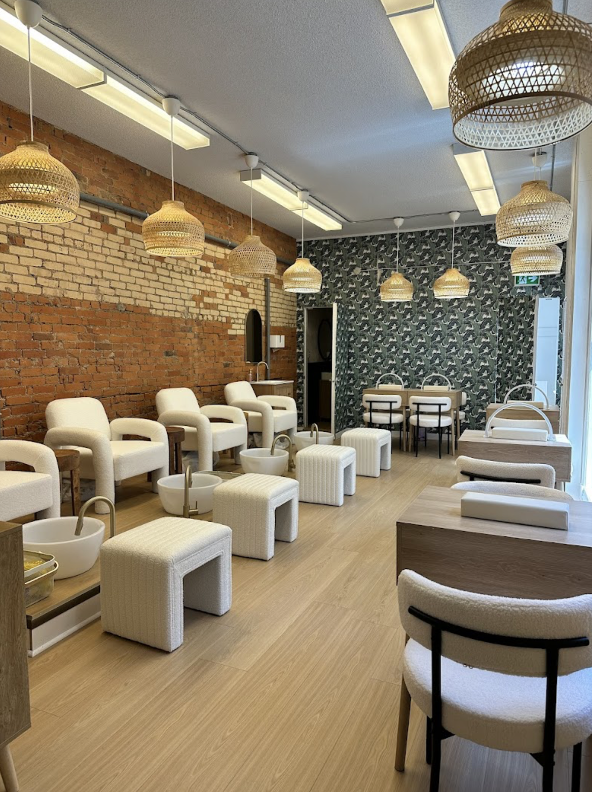 Interior perspective showing spatial flow and design response within the Hess Village nail salon