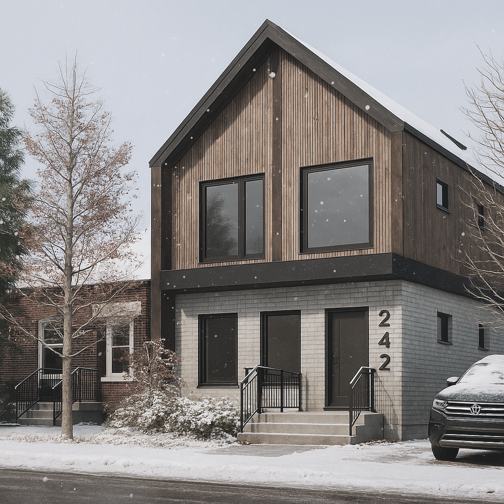 Exterior of Belyea custom residence in Oakville, Ontario — contemporary architecture by SODA