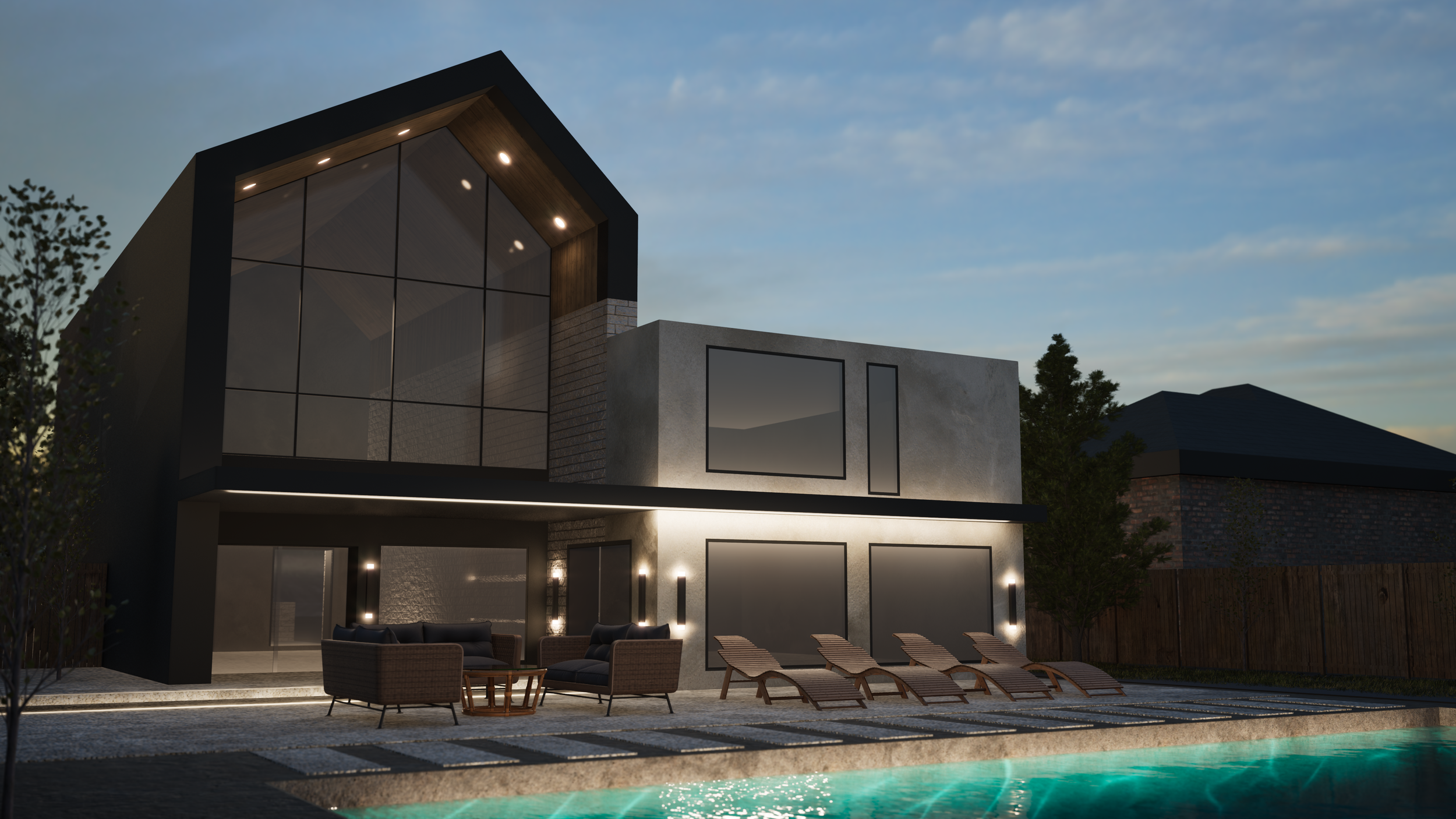 Interior living space of Oakville custom home with open layout and natural light — SODA architecture