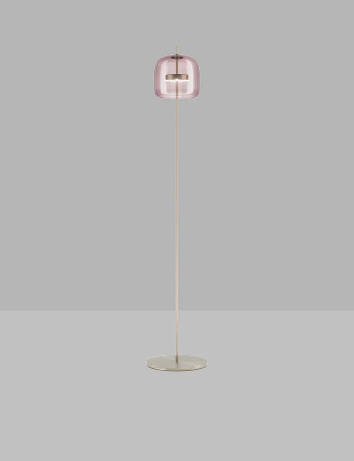 JUBE pink and chrome floor lamp - socialight.webp
