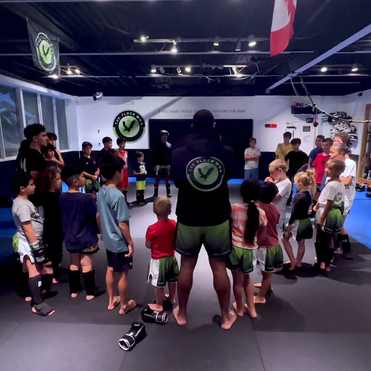The Flock is leaside's only and top MMA gym! We have the top  kids muay thai  program in leaside! Our kids learn the fundamentals,  learn how to drill with partners, spar safley and we also have competative students who participate in bouts as well! 