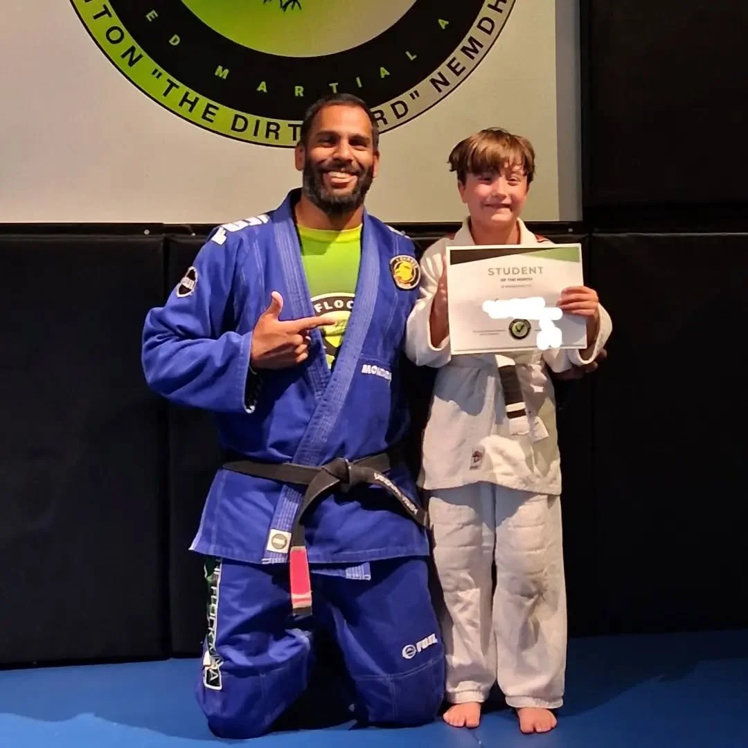 Huge congratulations  to Amayaz  for receiving student of the month for both July and August.  This young man has been working extremely hard since beginning with our Academy. He listens, is coachable and is a scrappy young man. We are thrilled to se