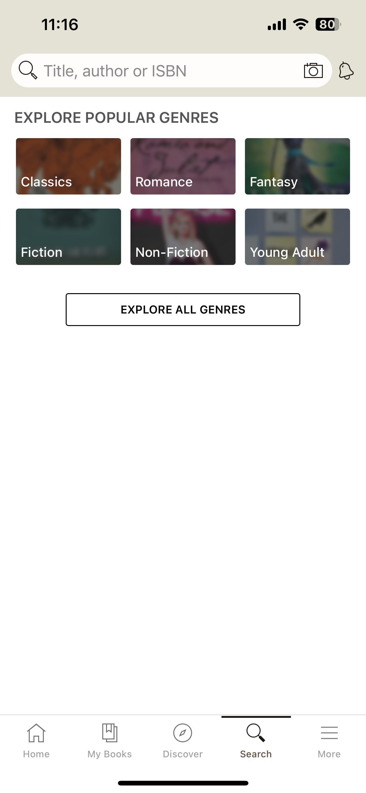 Current "Search" page