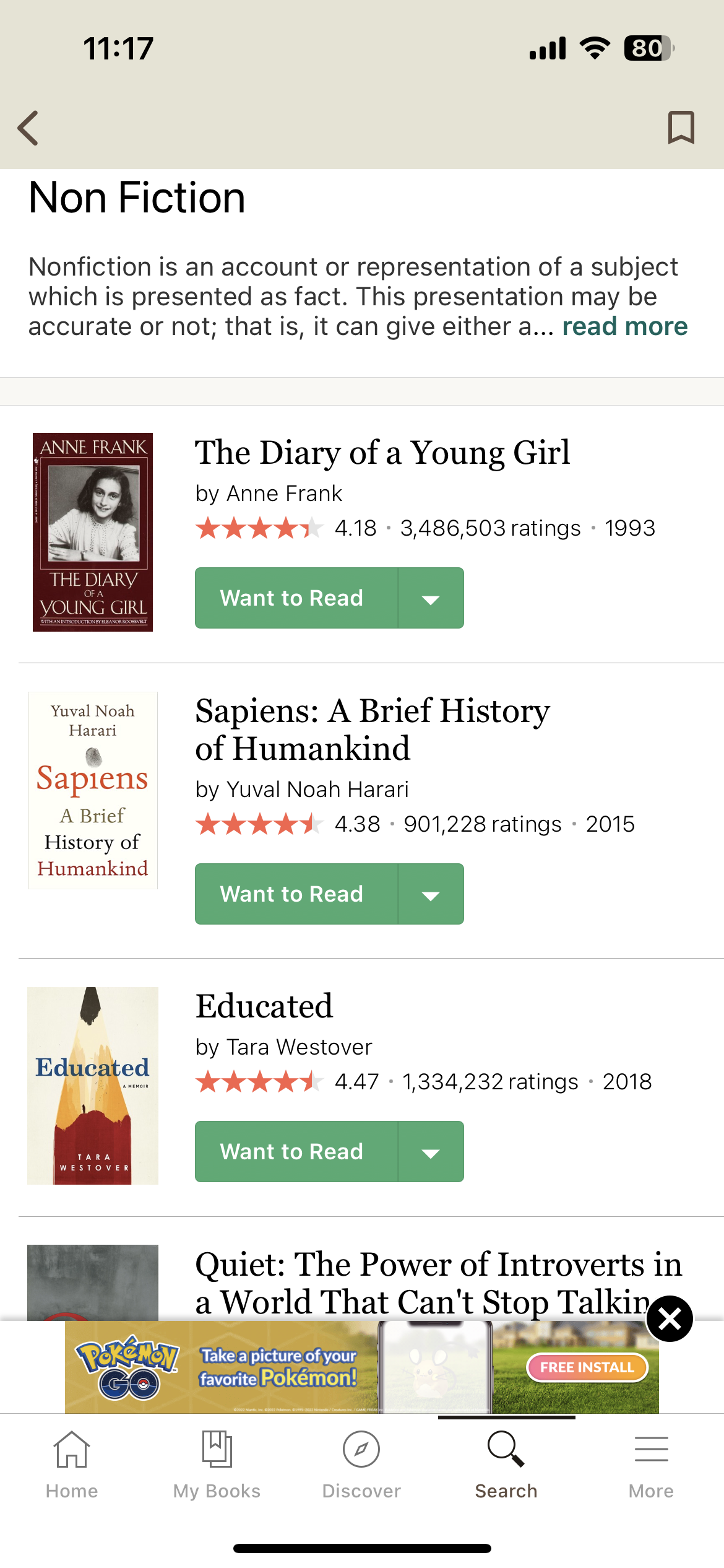 Current "Search" page