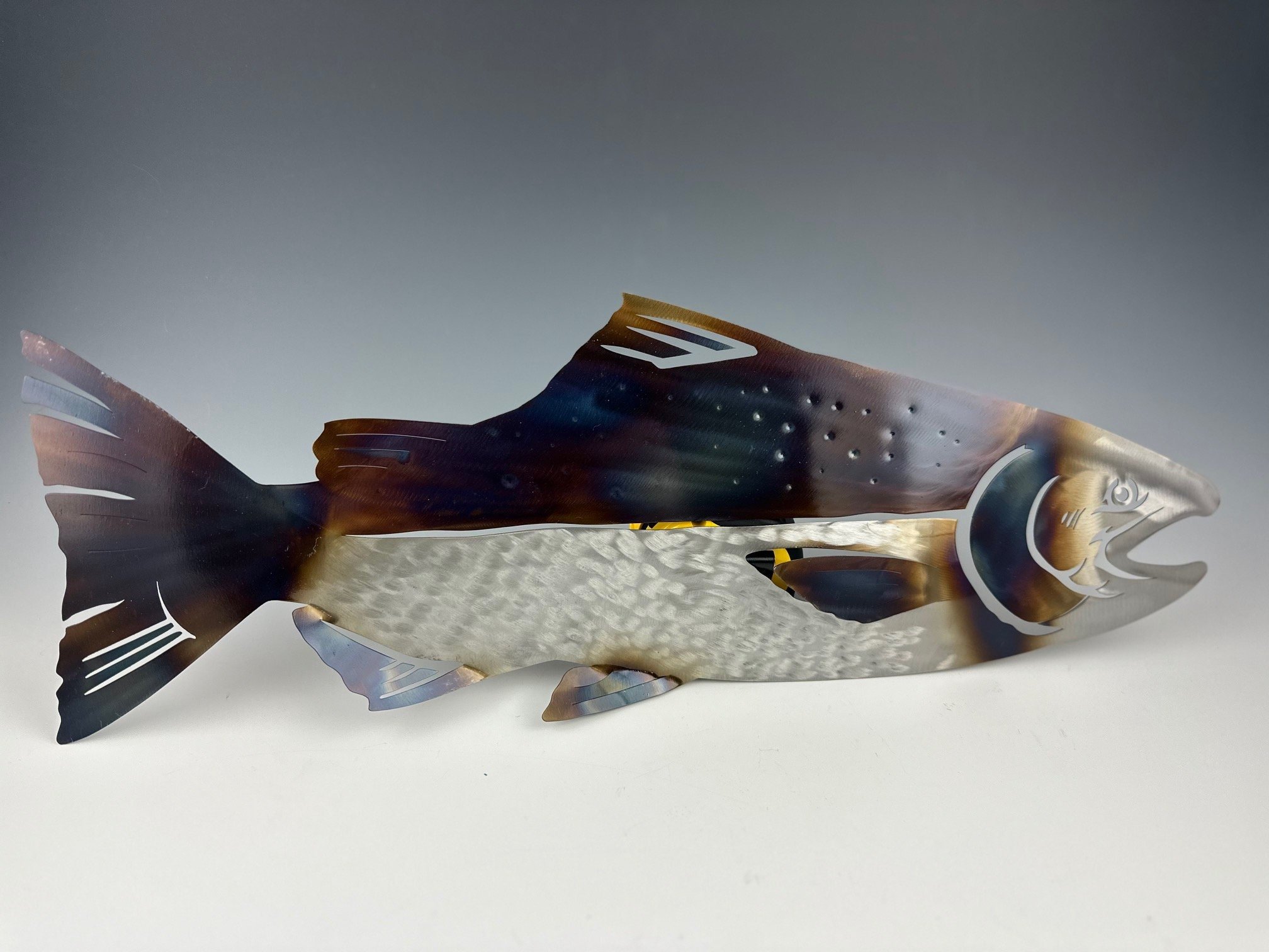 Alaskan King Salmon Metal Art