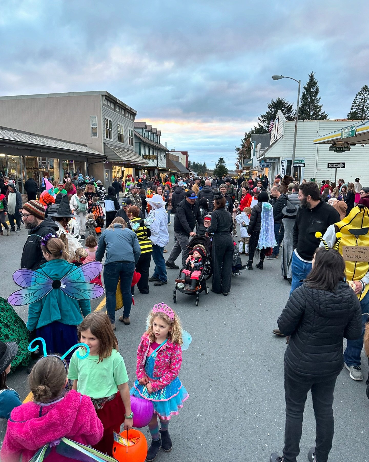 Downtown Sitka on Halloween - it&rsquo;s the place to be! One of the days in Sitka that us parents realize how lucky we are to live in Sitka. Thanks to all these downtown businesses who go all out to make Halloween magical for our kids!