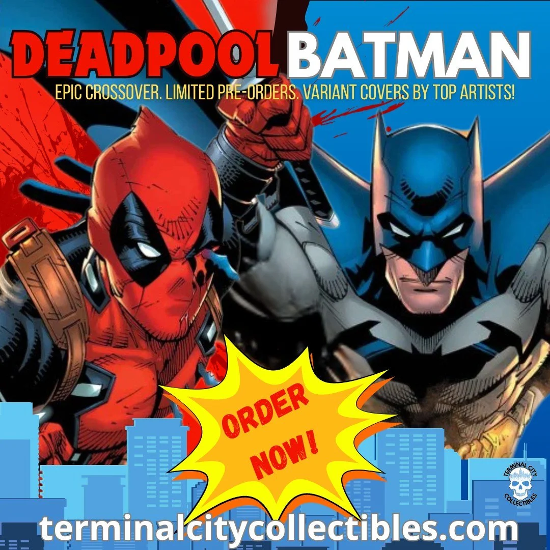 🚨 The Marvel/DC crossover event of 2025 is here! 🚨 

Get your hands on Deadpool/Batman #1, arriving September 17th! Wade Wilson hits Gotham as a mercenary, and Batman is ready to confront the chaos. Will they clash or team up? Find out in this epic