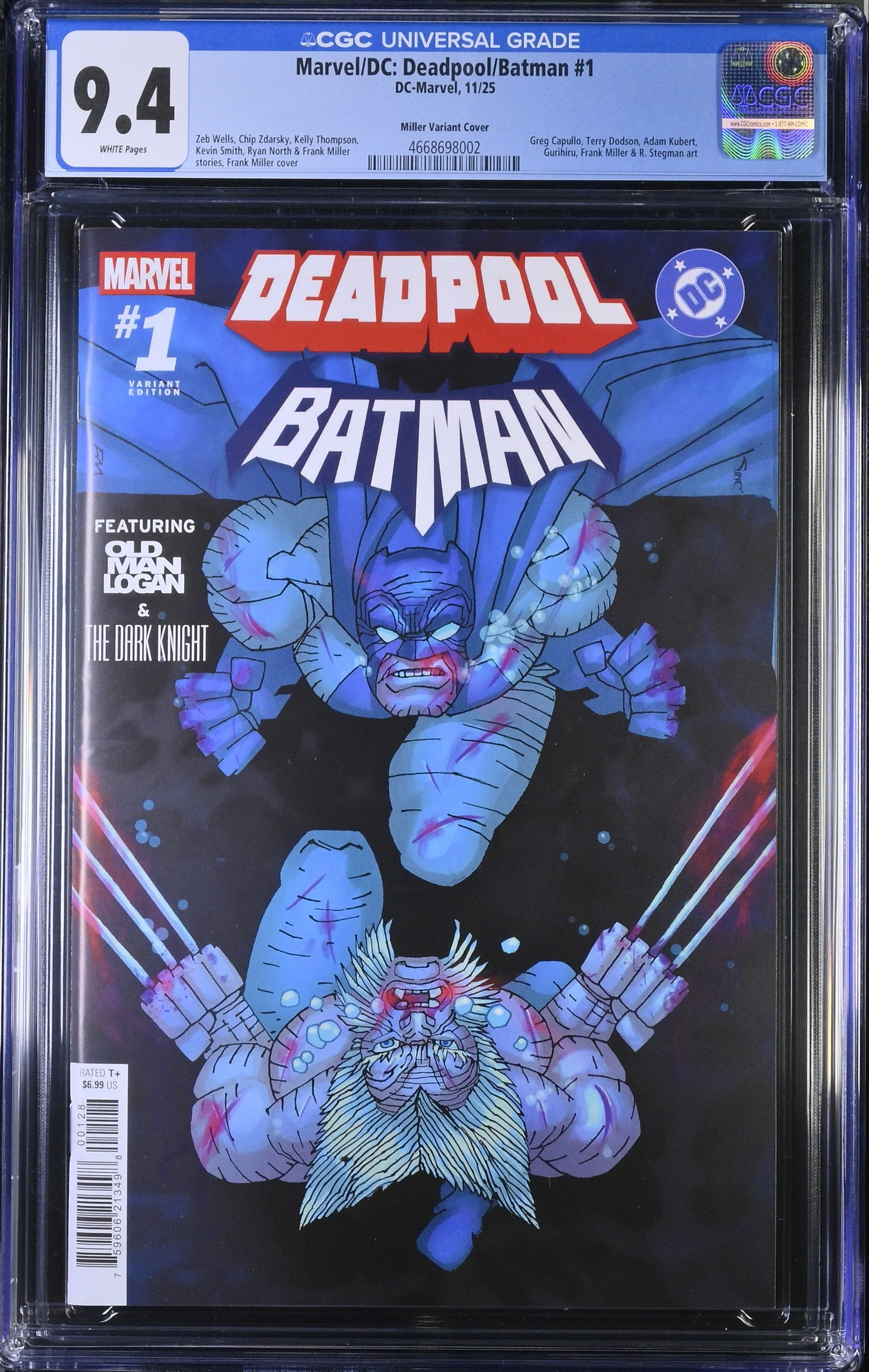 Marvel / DC: Deadpool / Batman #1 1:50 Frank Miller Variant CGC 9.4