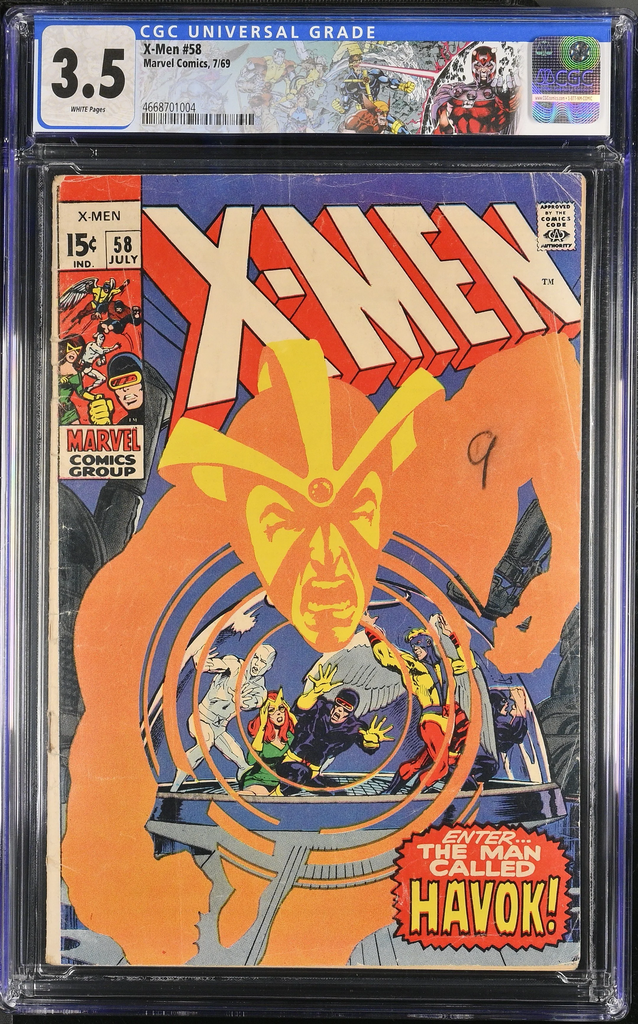 The X-Men #58 (1969) CGC 3.5