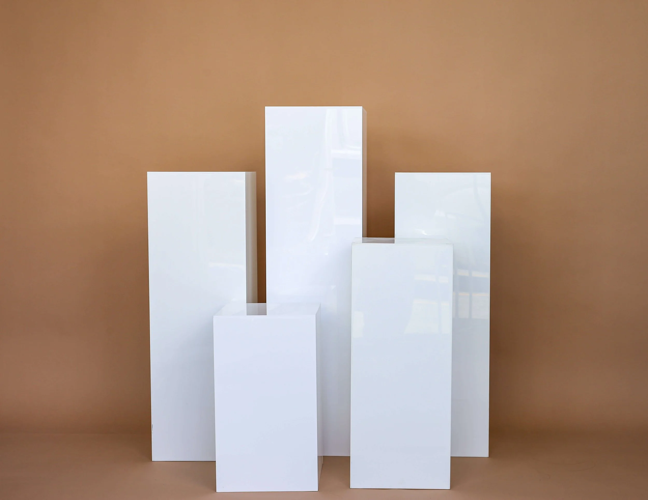 White Acrylic Plinths
