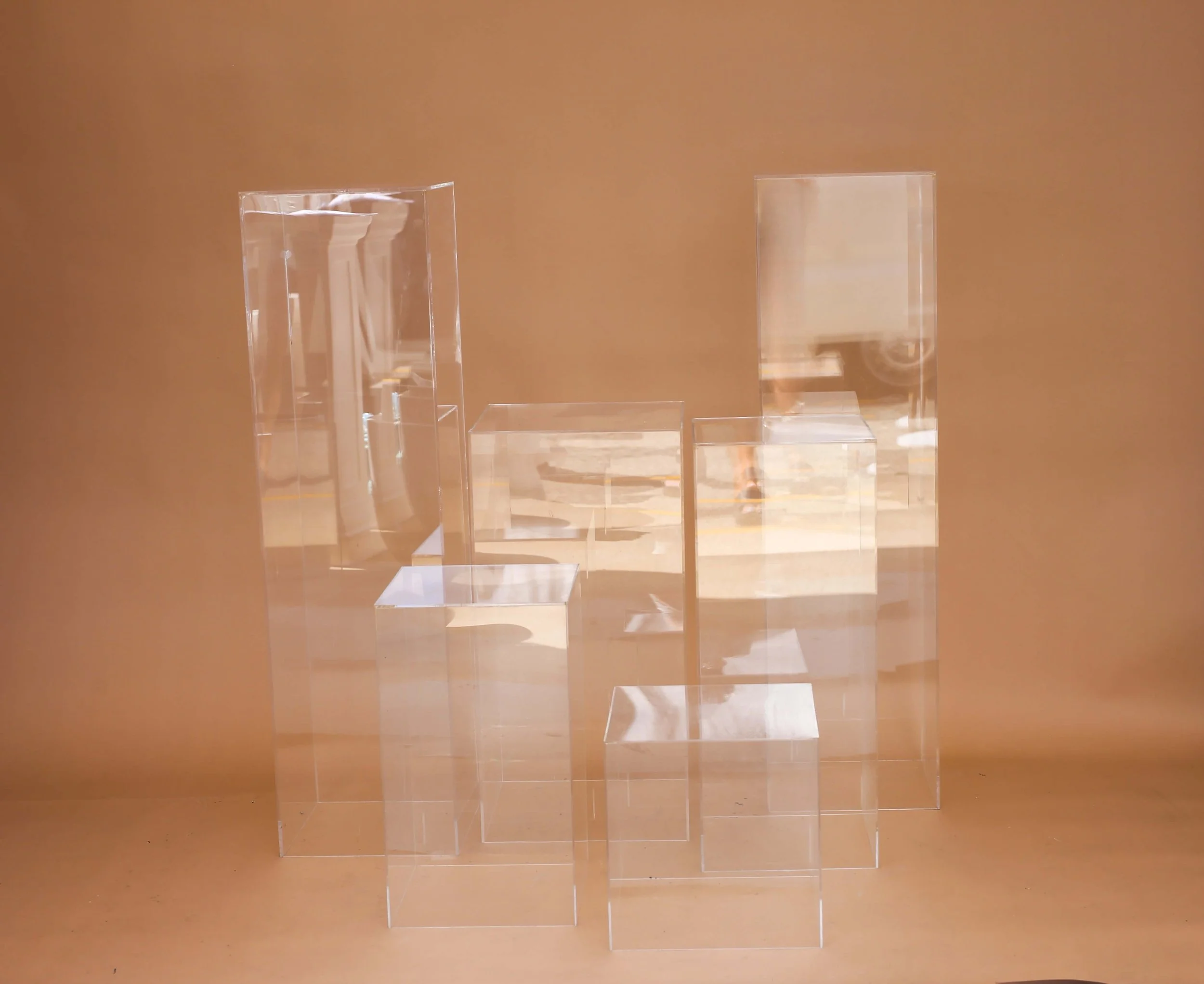 Clear Perspex Plinths