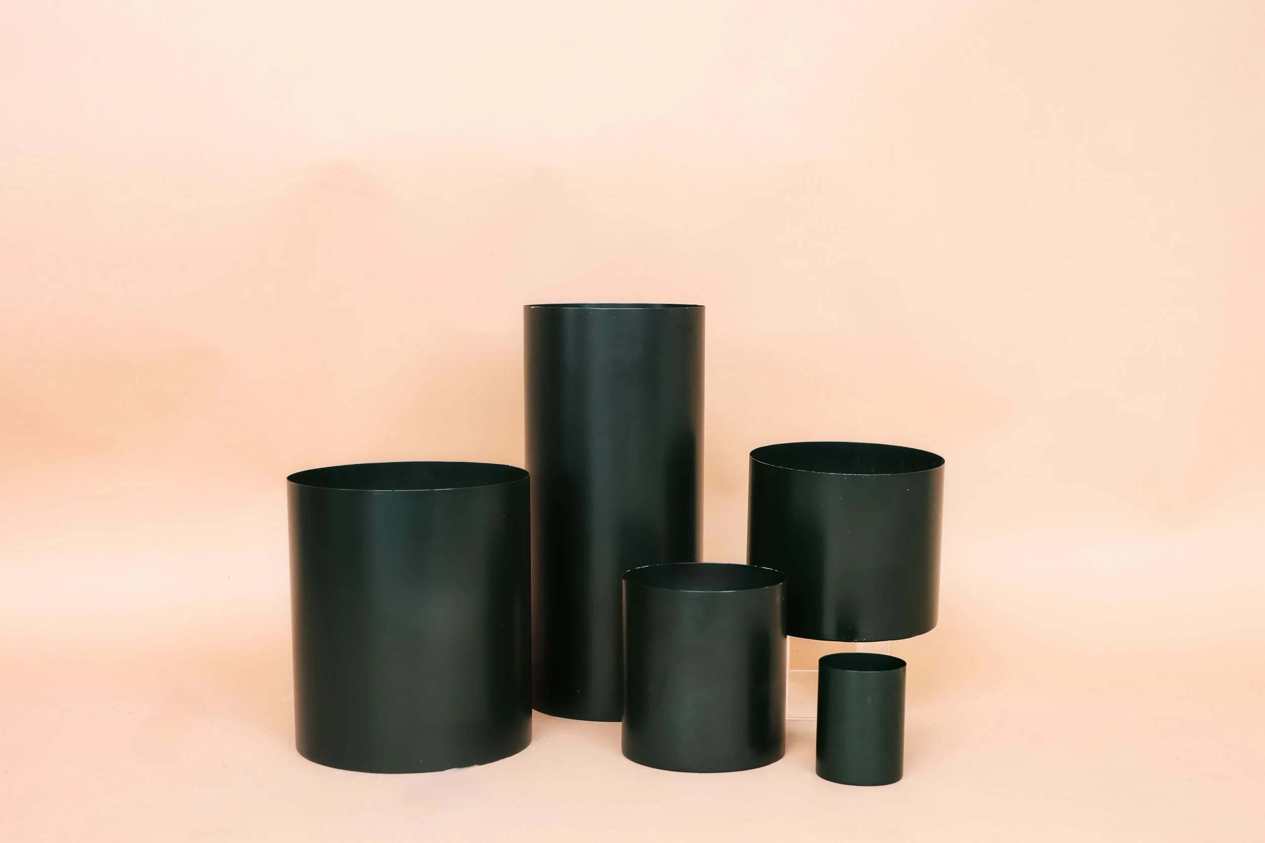 Forrest Green Metal Vases