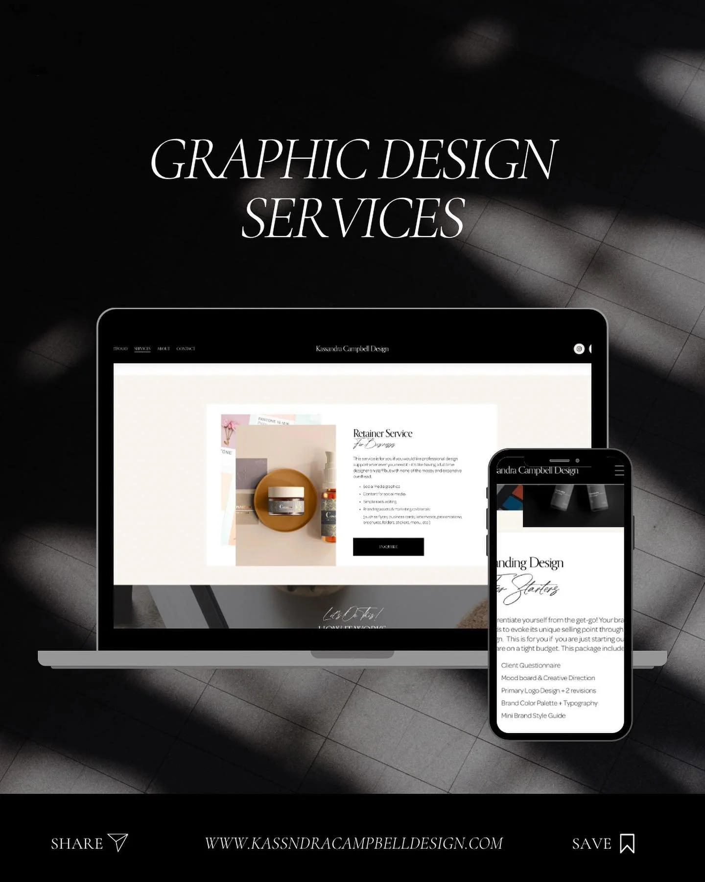Hi there! Just wanted to pop in to say thank you for following me! I am Kassandra Campbell, branding + graphic designer.✨ I offer mini branding packages for small businesses. I would love to collaborate with other business &amp; potentially trade ser