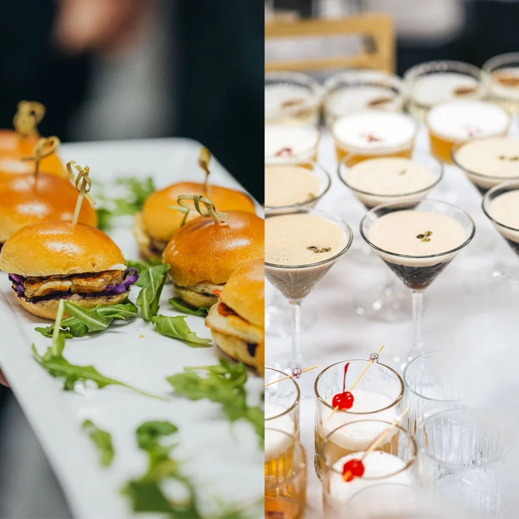 A selection of premium cocktails and canapés 
