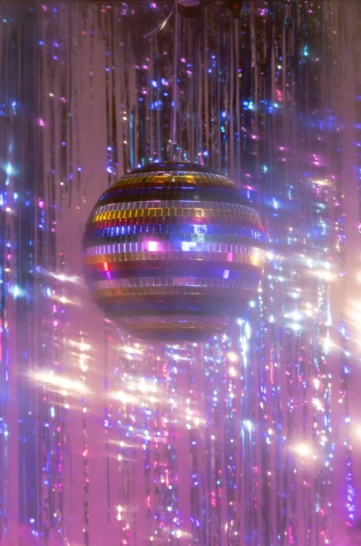 Pink disco ball at a Melbourne birthday party by VERTA Events