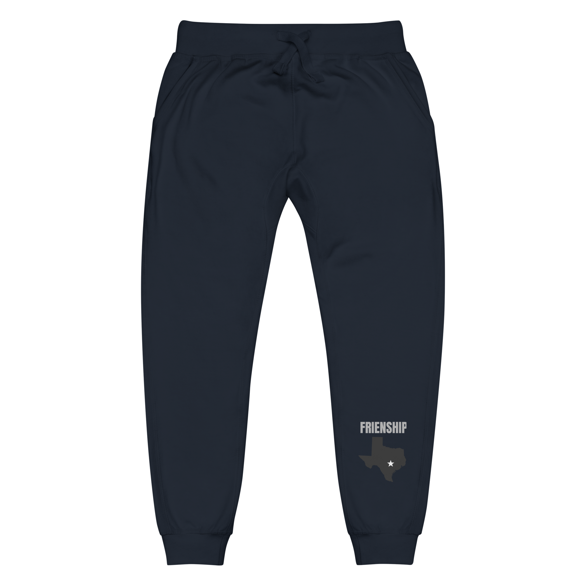 unisex-fleece-sweatpants-navy-blazer-front-65650d964a9b9.png