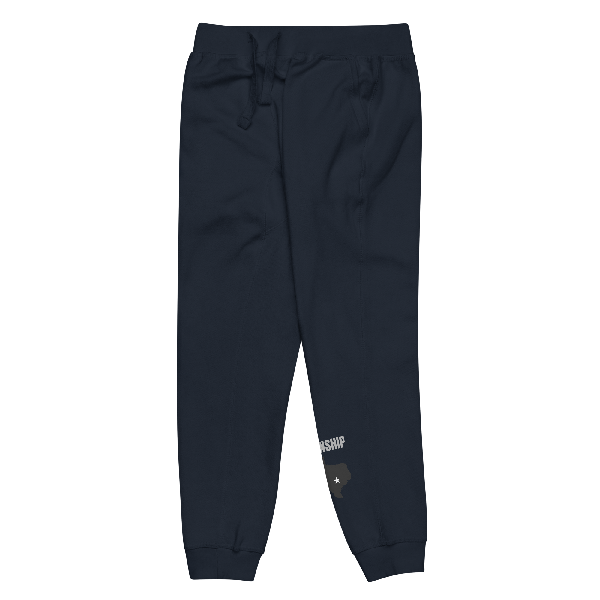 unisex-fleece-sweatpants-navy-blazer-front-left-65650d964aaab.png