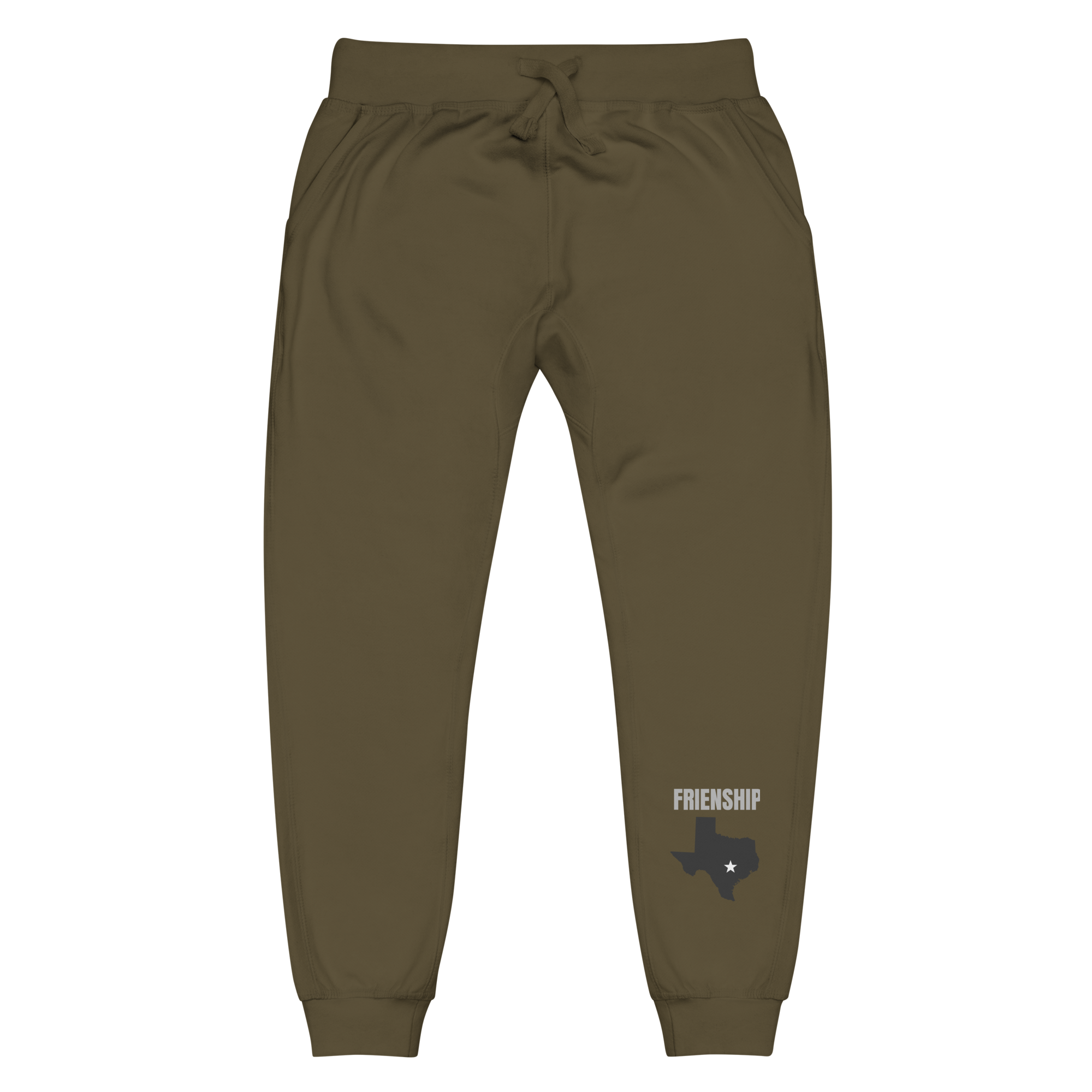 unisex-fleece-sweatpants-military-green-front-65650d964b9c9.png