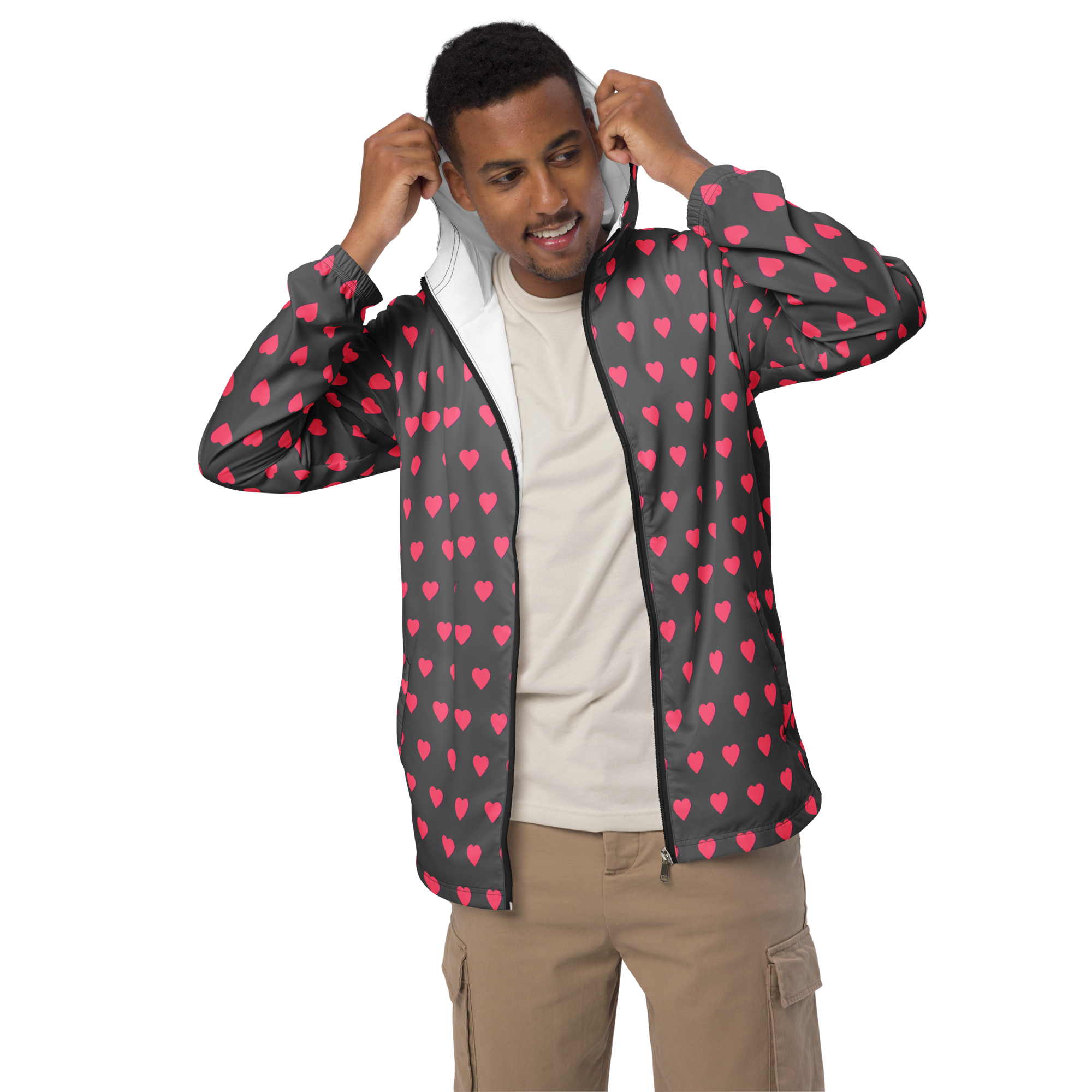 Men’s windbreaker - Hearts