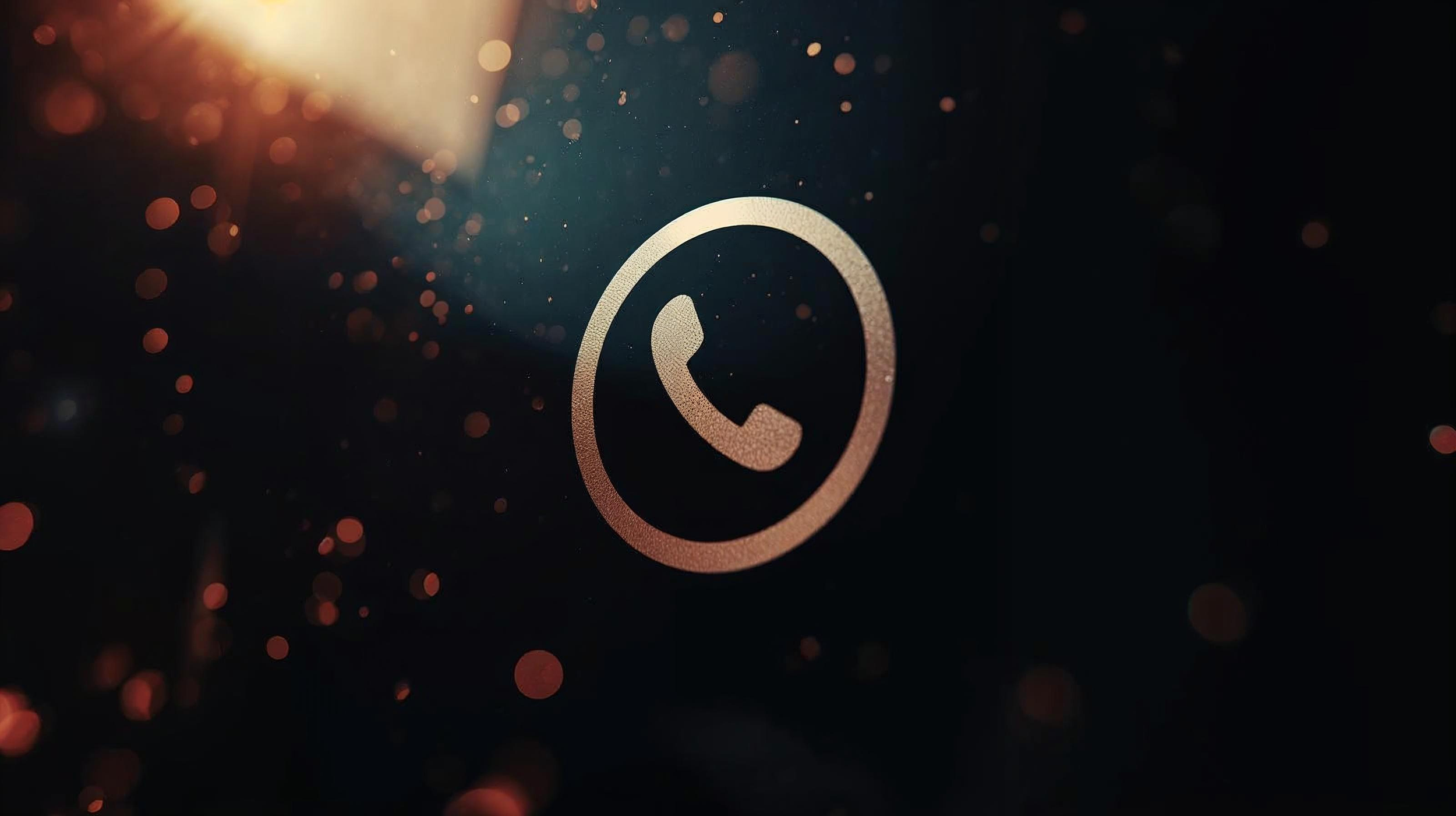 A white cube with the letter 'i' on two sides, hanging from the ceiling in a modern building with wooden walls and geometric stained glass window.